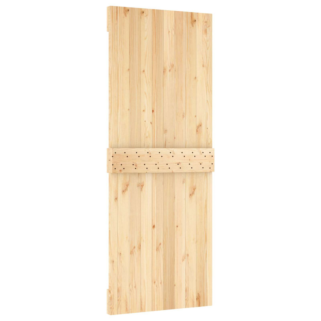 vidaXL Drzwi przesuwne Naturalne i białe 80 x 210 cm