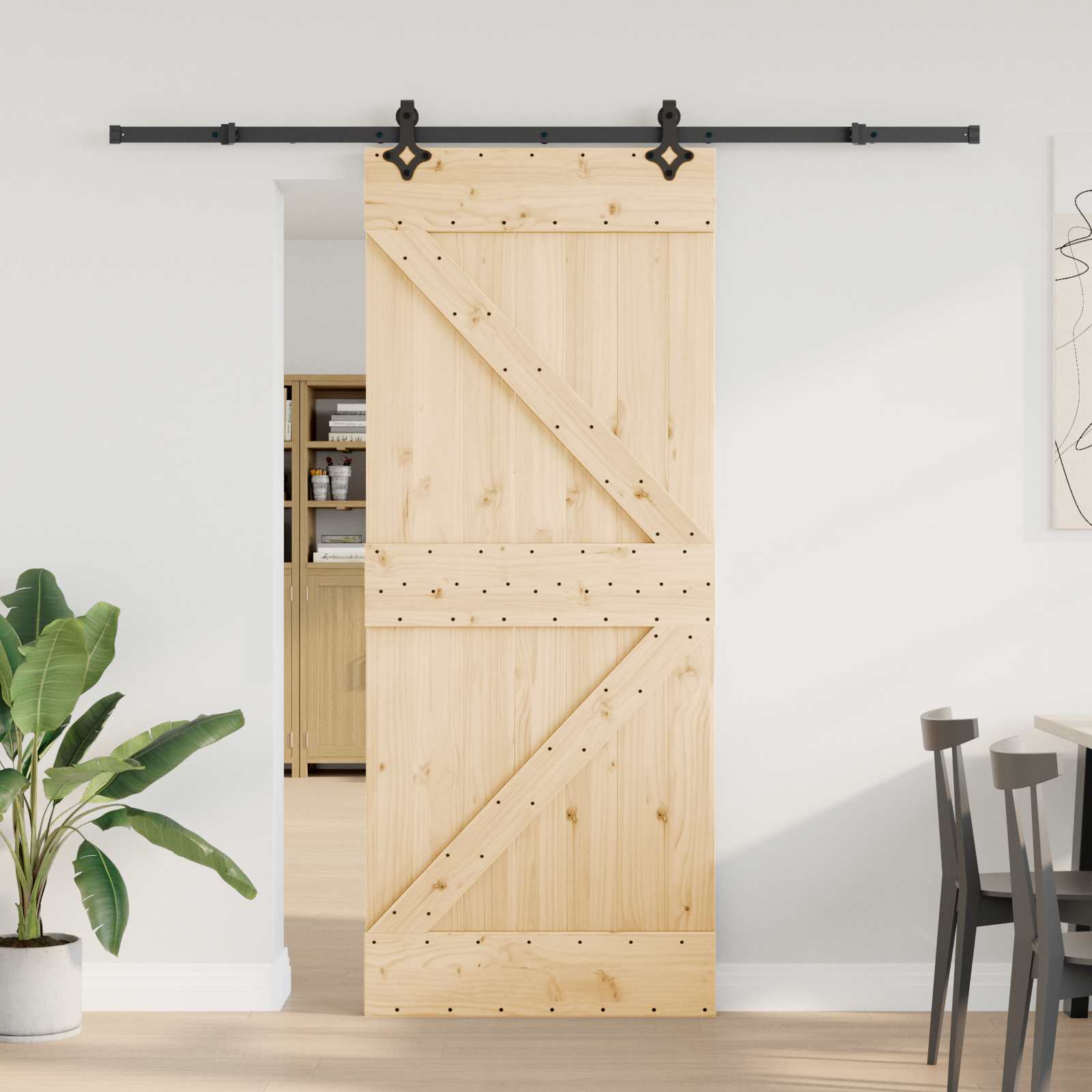 vidaXL Drzwi przesuwne NARVIK 85 x 210 cm (213,5 cm)