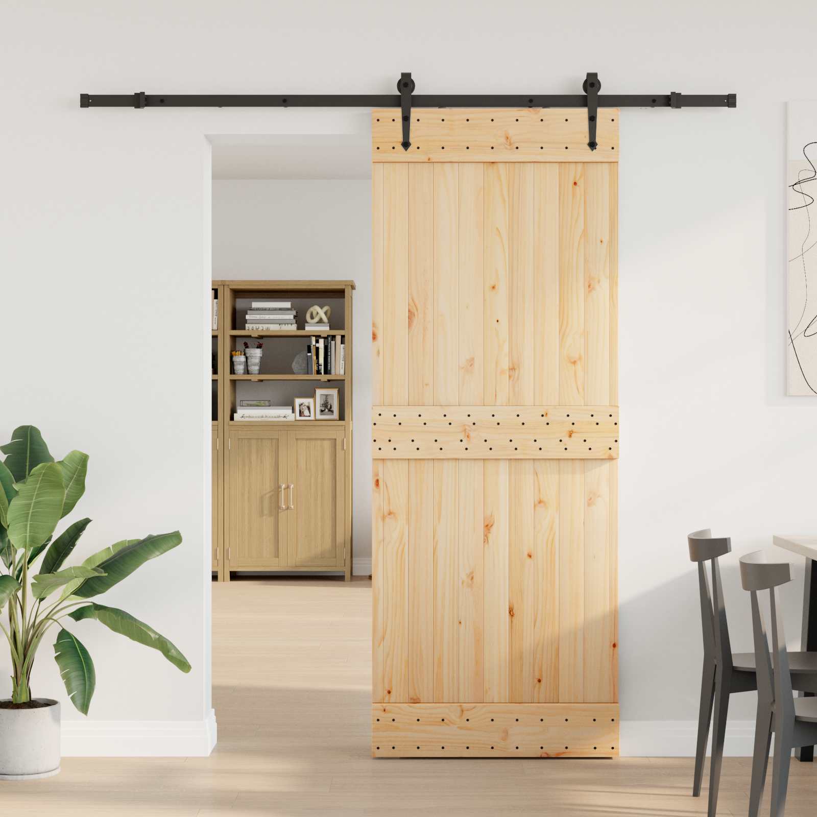 vidaXL Drzwi przesuwne NARVIK 80 x 210 cm (213,5 cm)
