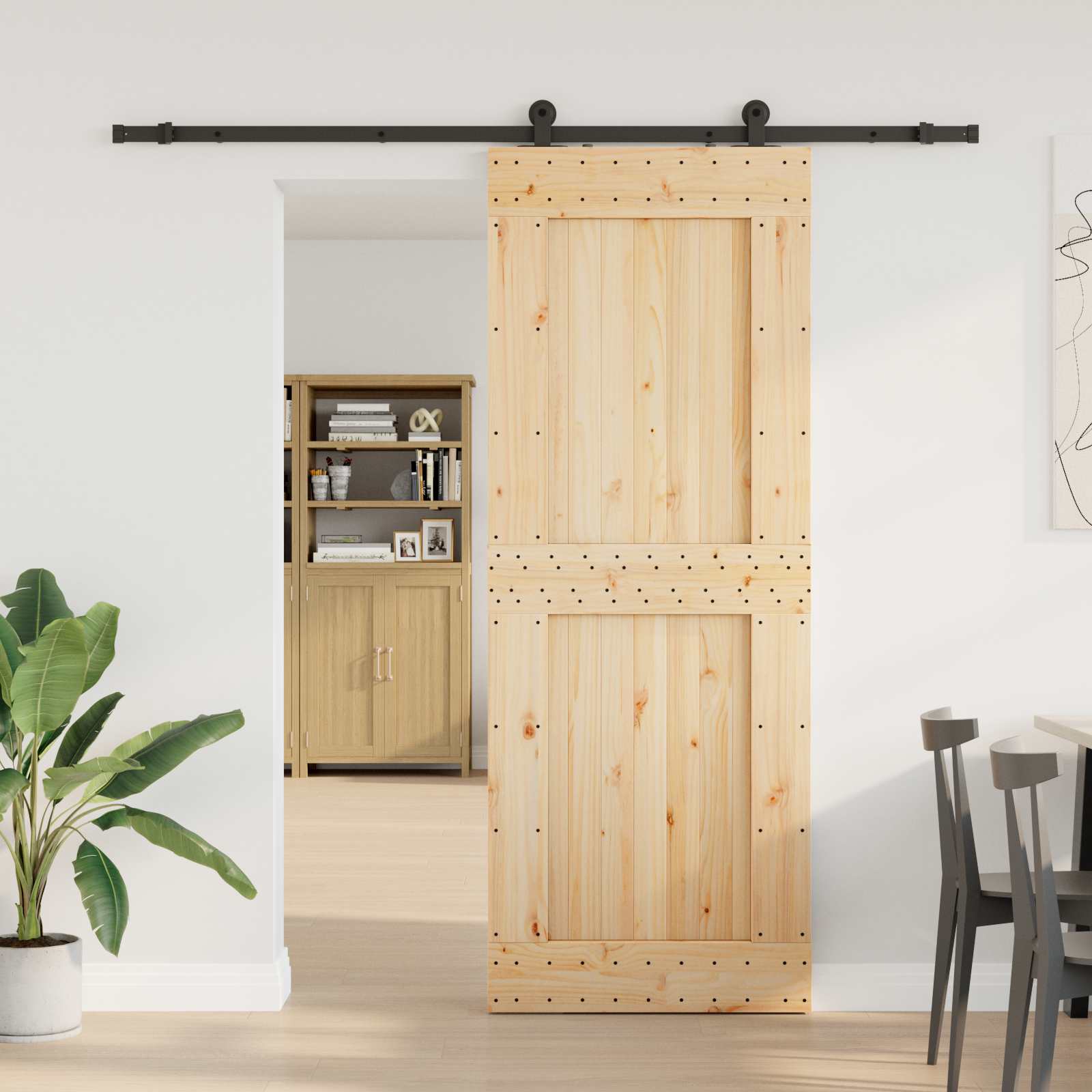 vidaXL Drzwi przesuwne NARVIK 85 x 210 cm (213,5 cm)