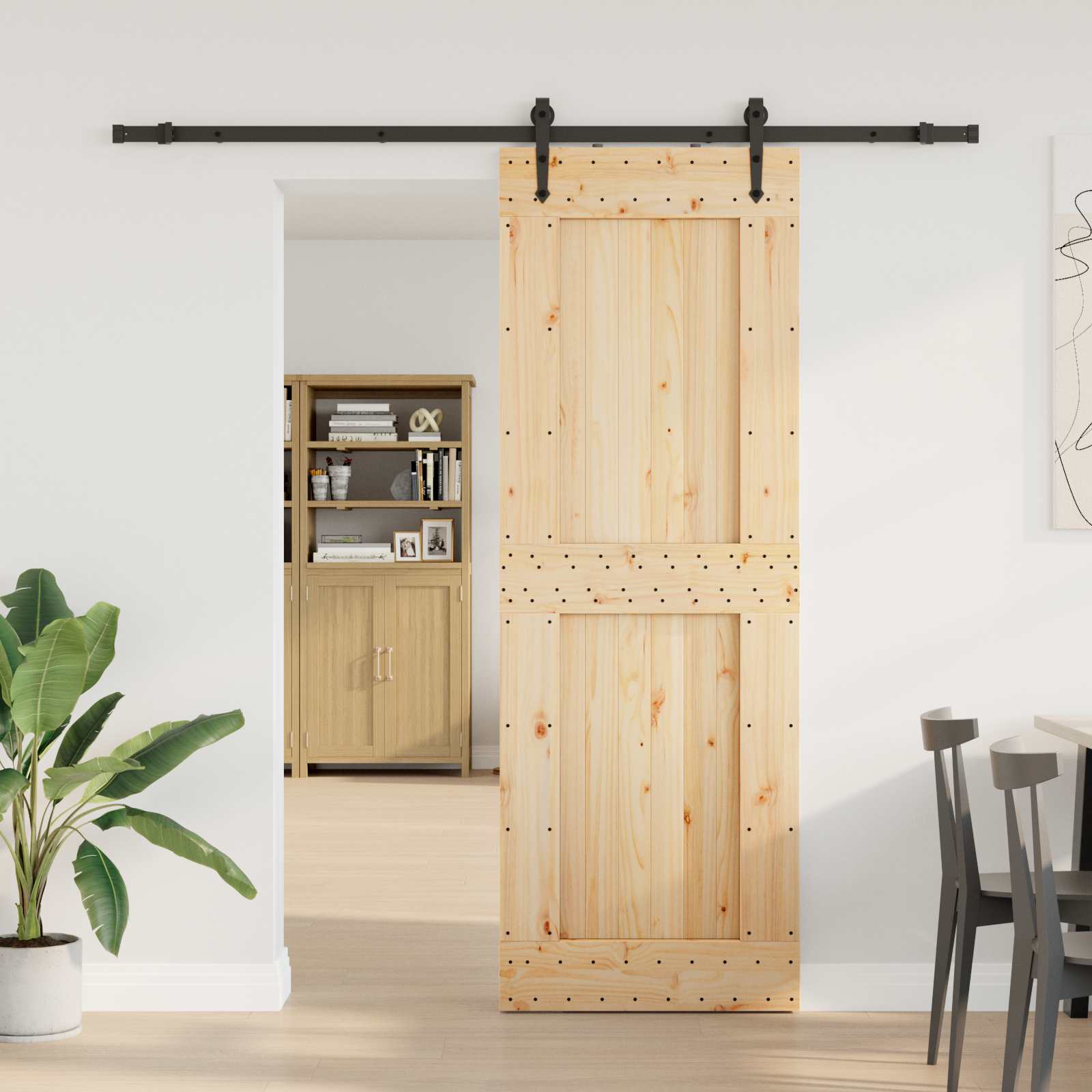 vidaXL Drzwi przesuwne NARVIK 80 x 210 cm (213,5 cm)