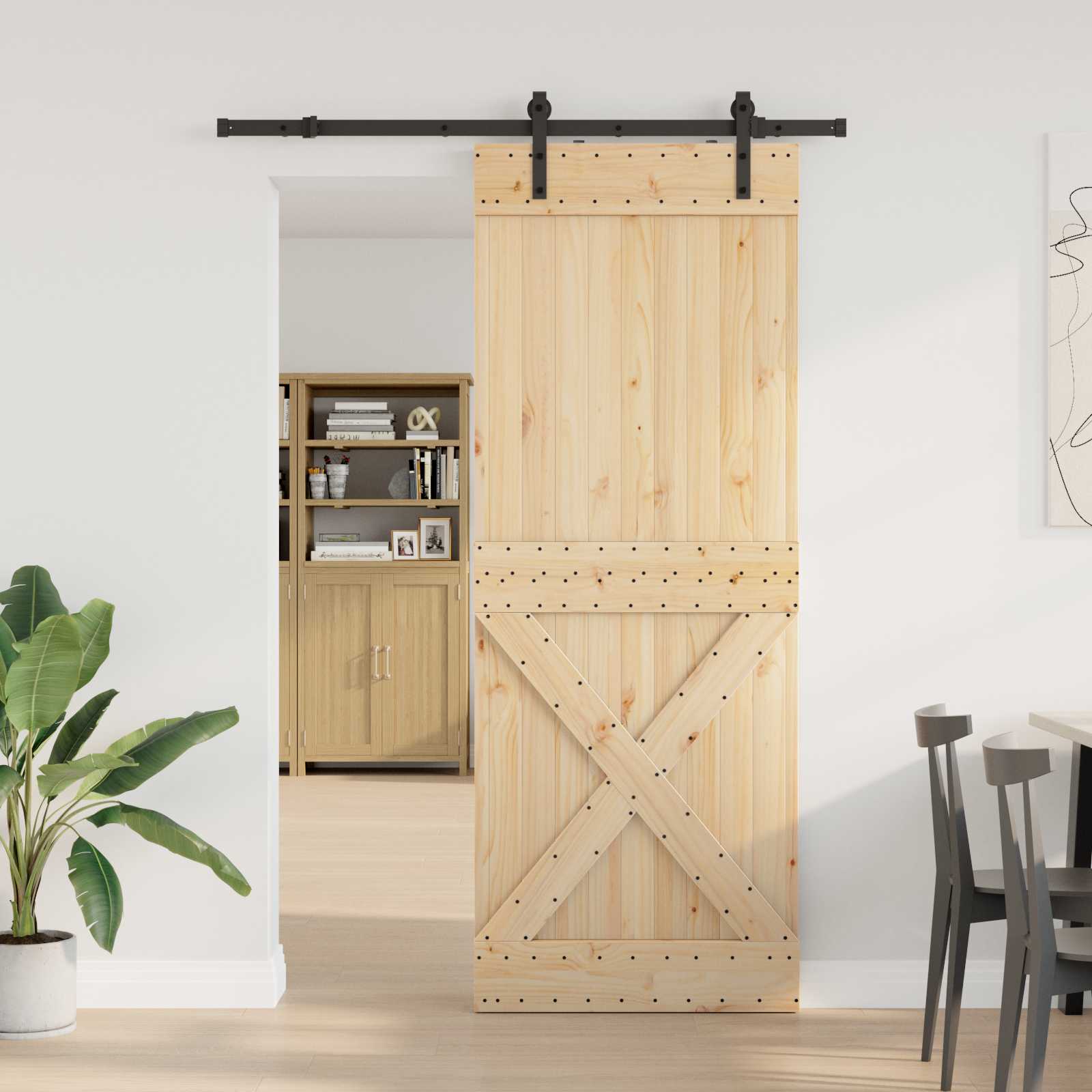 vidaXL Drzwi przesuwne NARVIK 85 x 210 cm (152,5 cm)