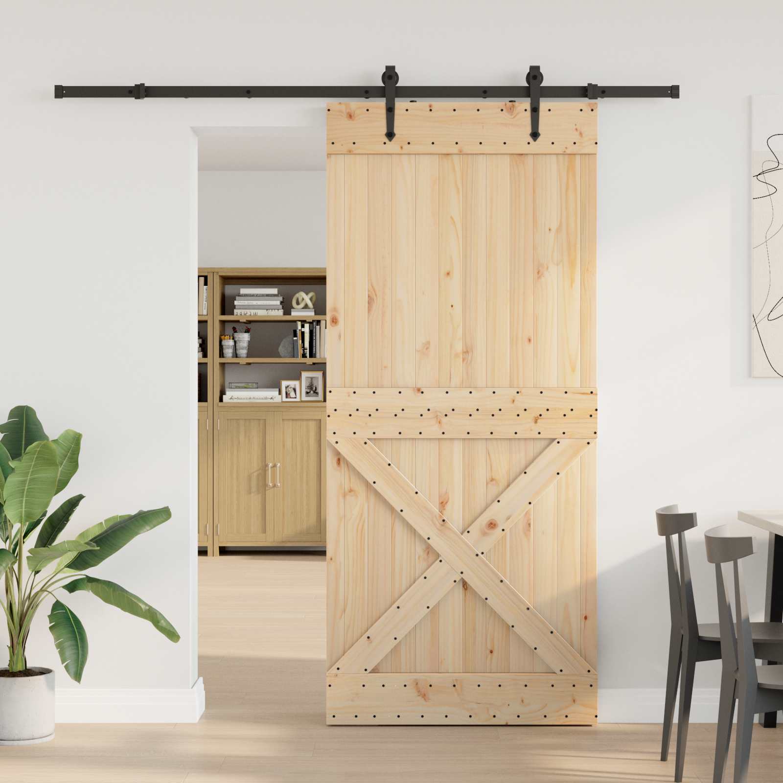 vidaXL Drzwi przesuwne NARVIK 100 x 210 cm (213,5 cm)