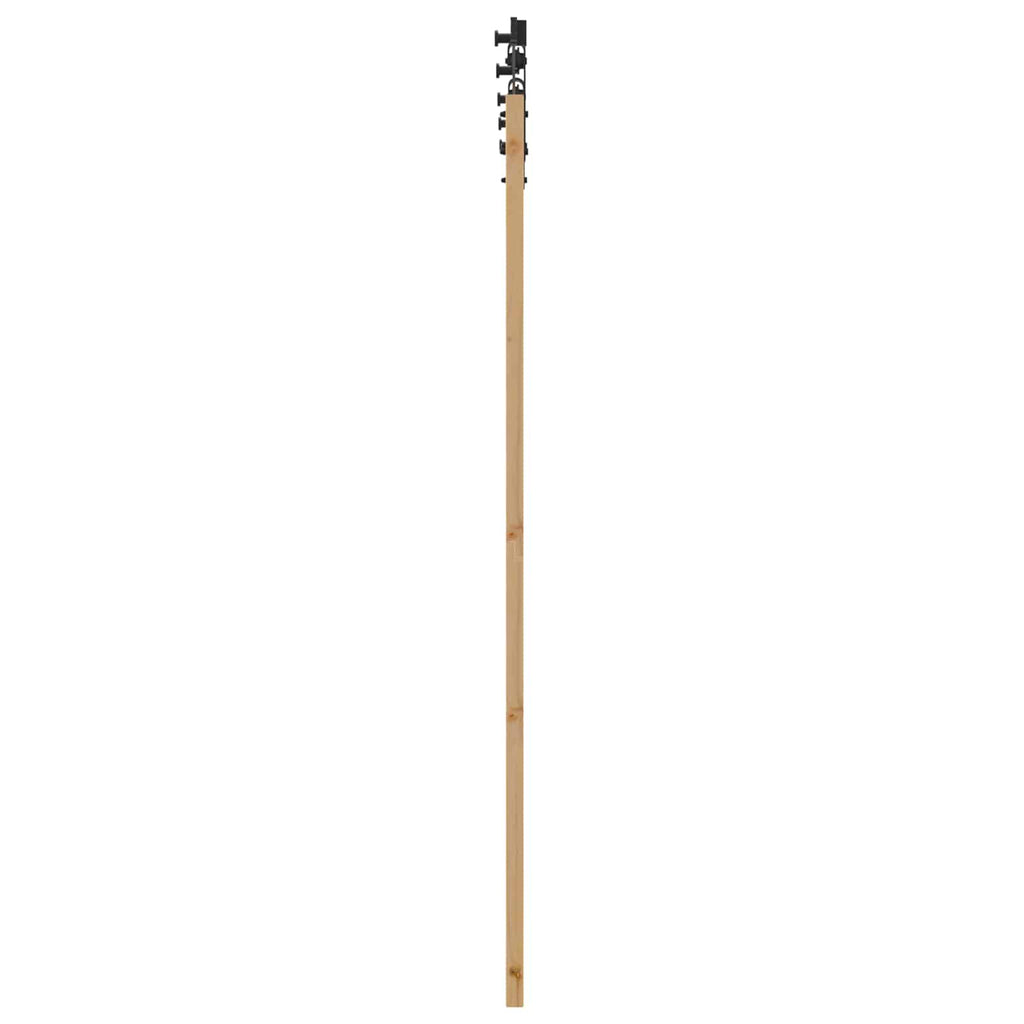 vidaXL Drzwi przesuwne Naturalny i czarny 61 x 198,5 cm
