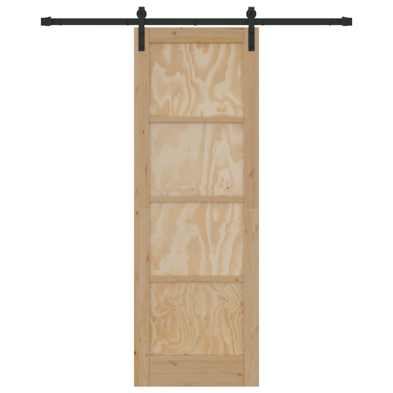 vidaXL Drzwi przesuwne Naturalny i czarny 73,5 x 211 cm