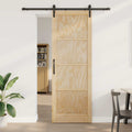 vidaXL Drzwi przesuwne Naturalny i czarny 83 x 232 cm