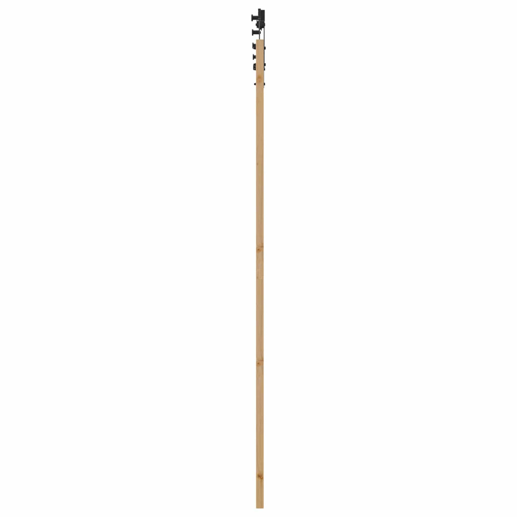 vidaXL Drzwi przesuwne Naturalny i czarny 83 x 232 cm