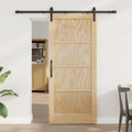 vidaXL Drzwi przesuwne Naturalny i czarny 86 x 198,5 cm
