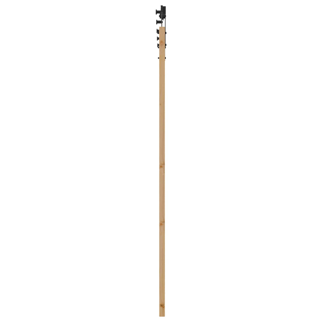 vidaXL Drzwi przesuwne Naturalny i czarny 86 x 198,5 cm
