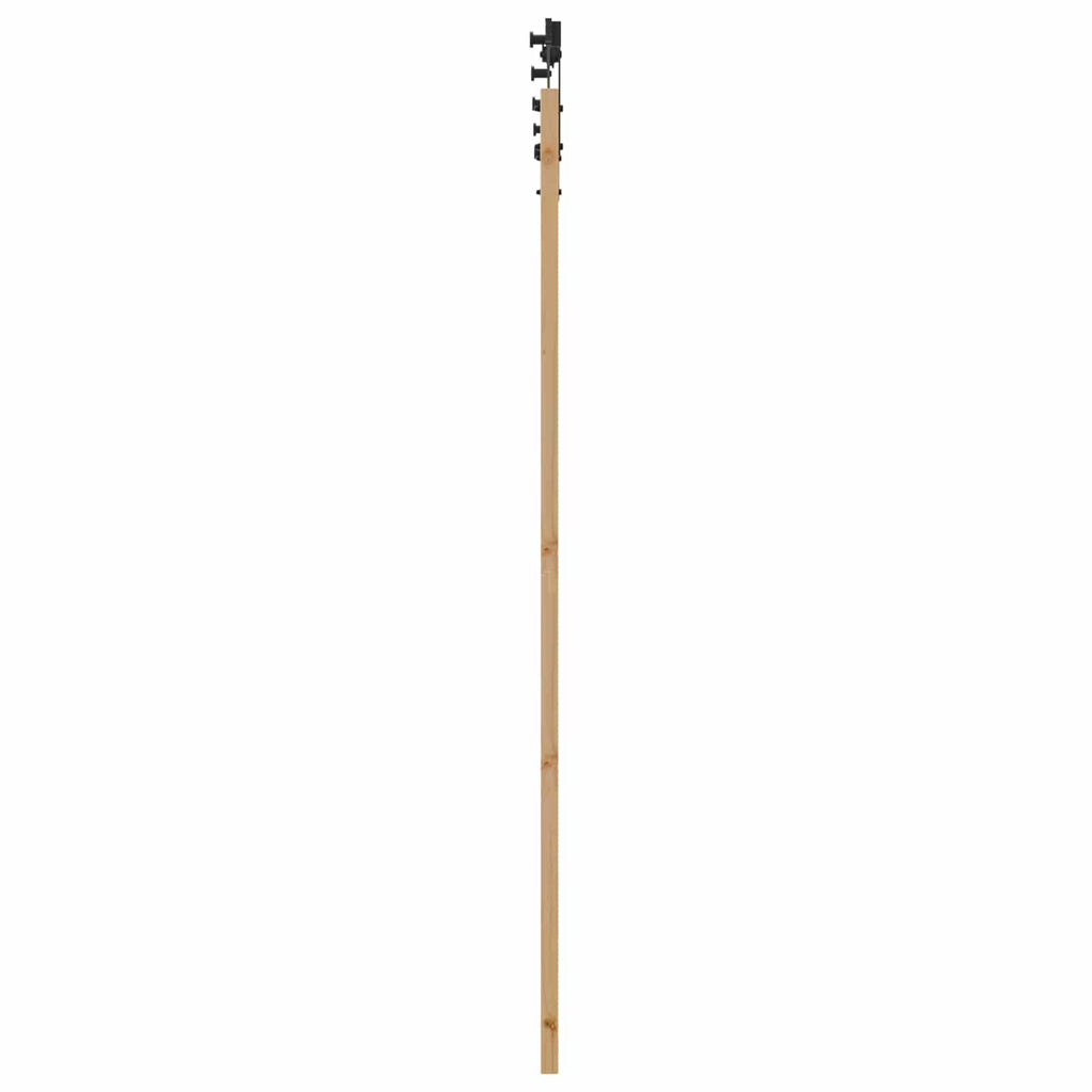 vidaXL Drzwi przesuwne Naturalny i czarny 86 x 211 cm