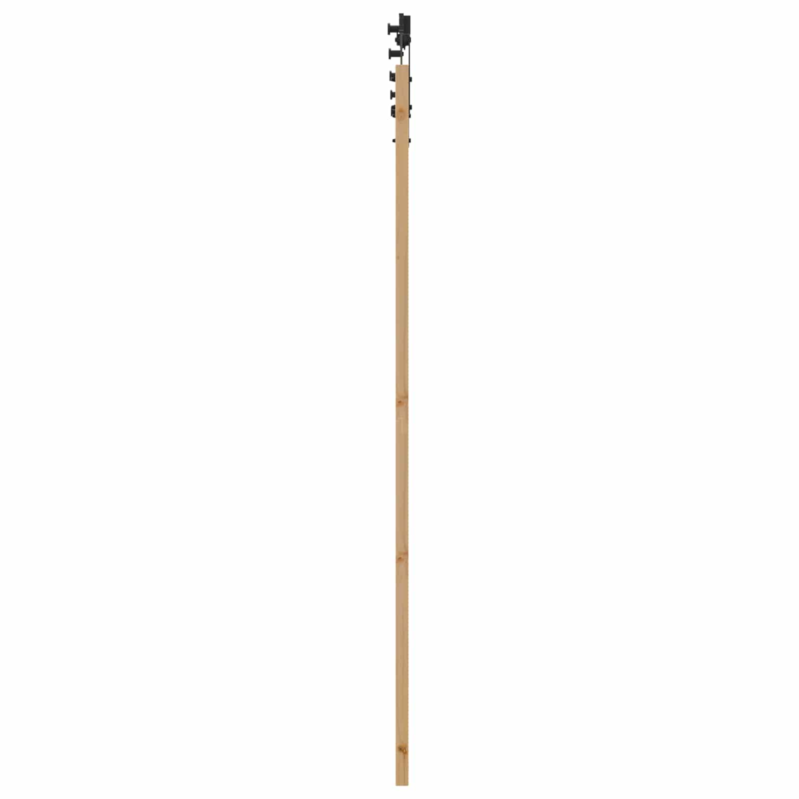 vidaXL Drzwi przesuwne Naturalny i czarny 86 x 211 cm