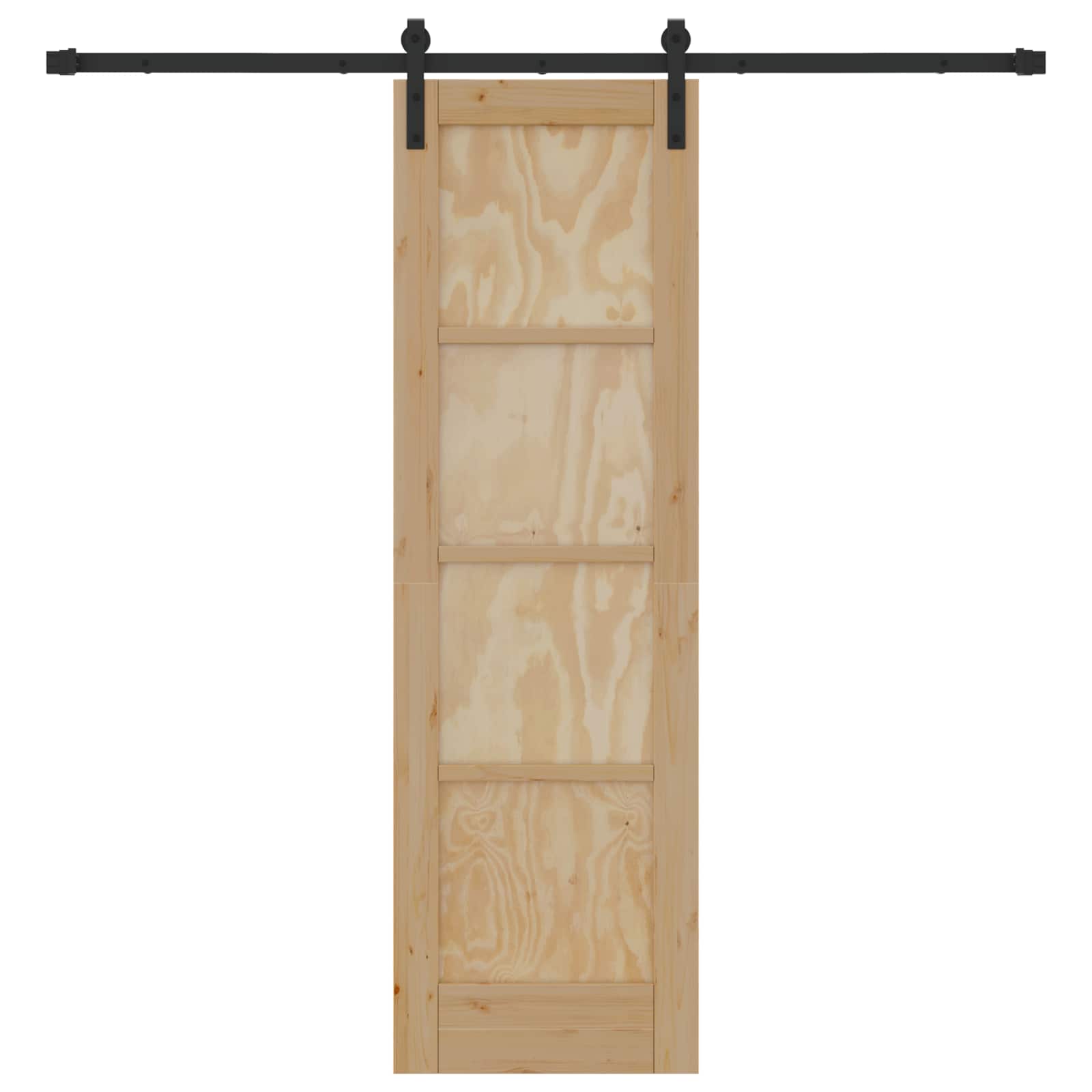 vidaXL Drzwi przesuwne Naturalny i czarny 61 x 198,5 cm