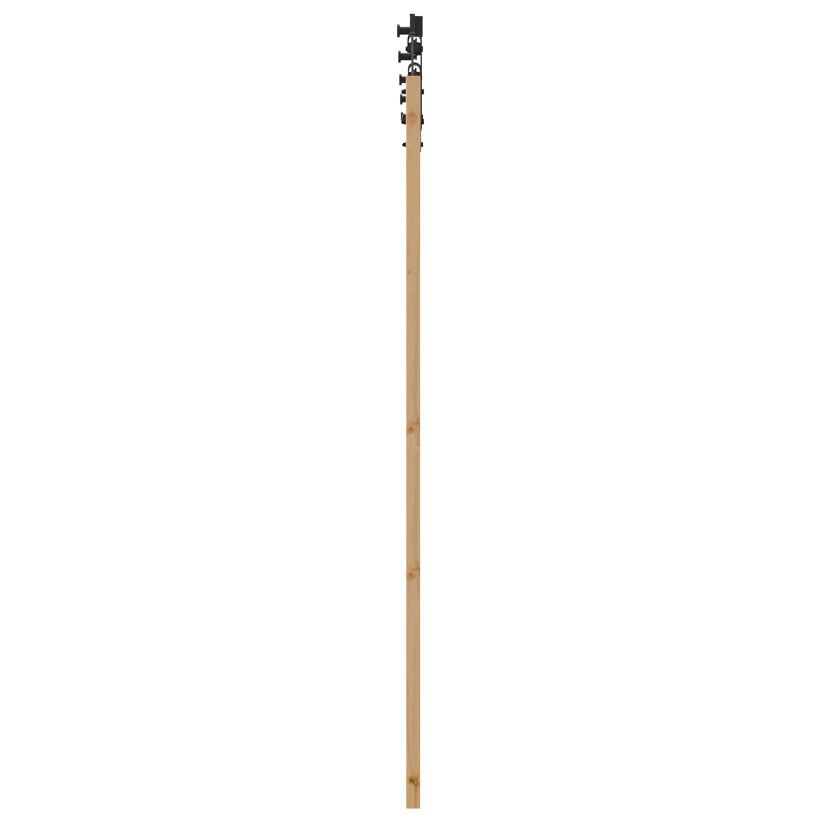 vidaXL Drzwi przesuwne Naturalny i czarny 61 x 198,5 cm