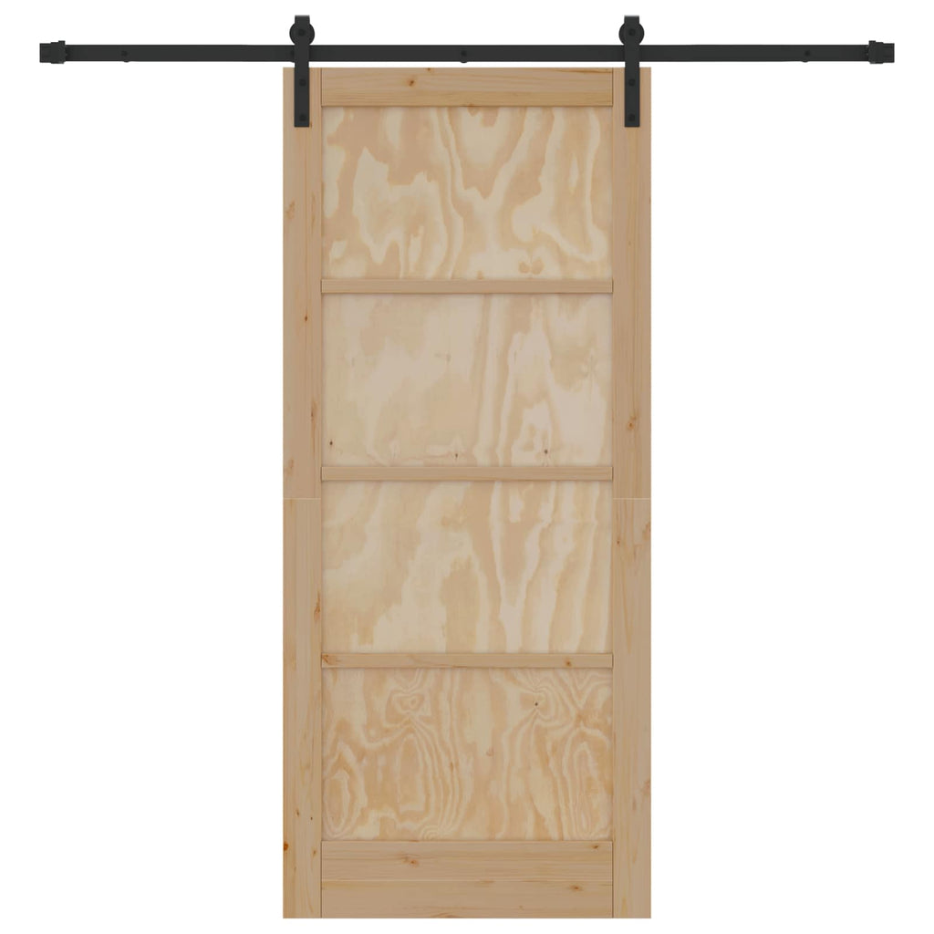 vidaXL Drzwi przesuwne 86 x 198,5 cm Lite drewno sosnowe