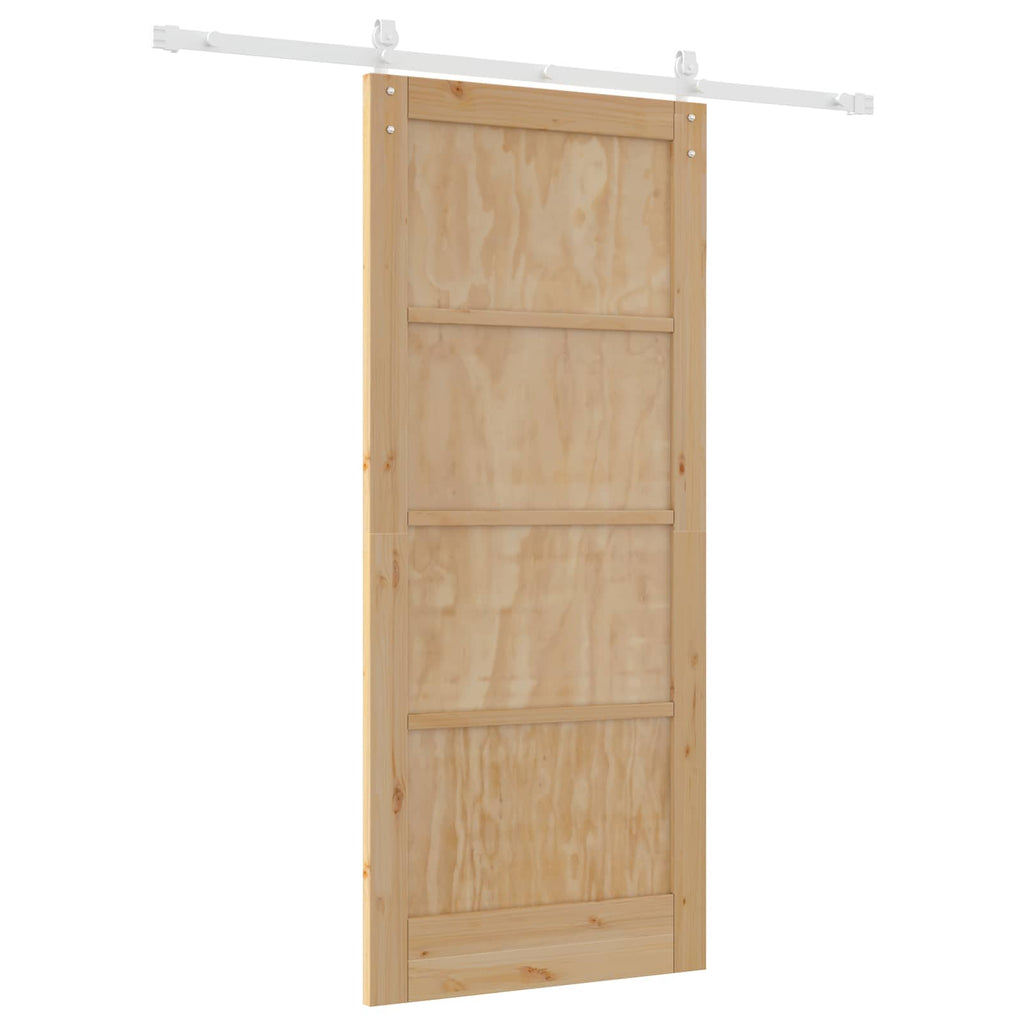 vidaXL Drzwi przesuwne 86 x 198,5 cm Lite drewno sosnowe