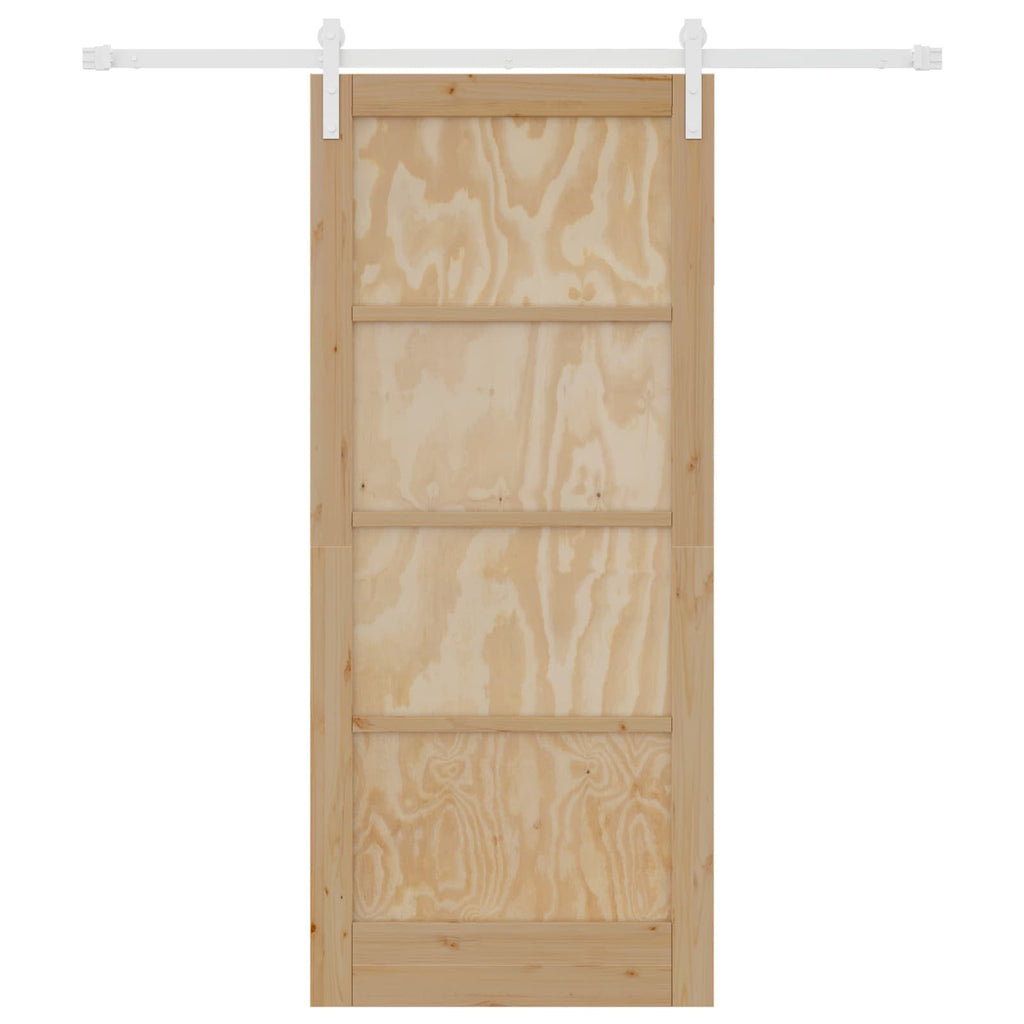 vidaXL Drzwi przesuwne 86 x 198,5 cm Lite drewno sosnowe