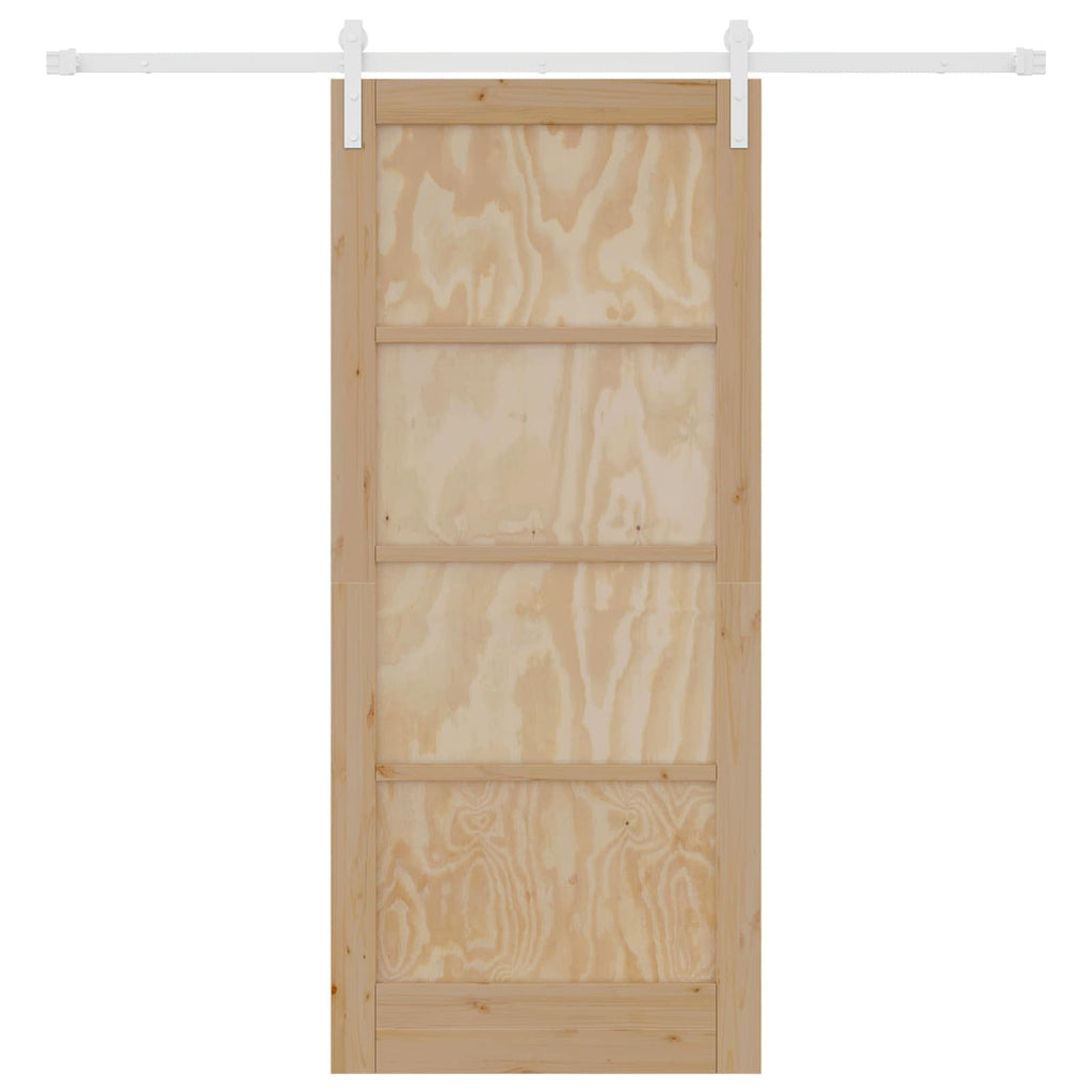 vidaXL Drzwi przesuwne 86 x 198,5 cm Lite drewno sosnowe