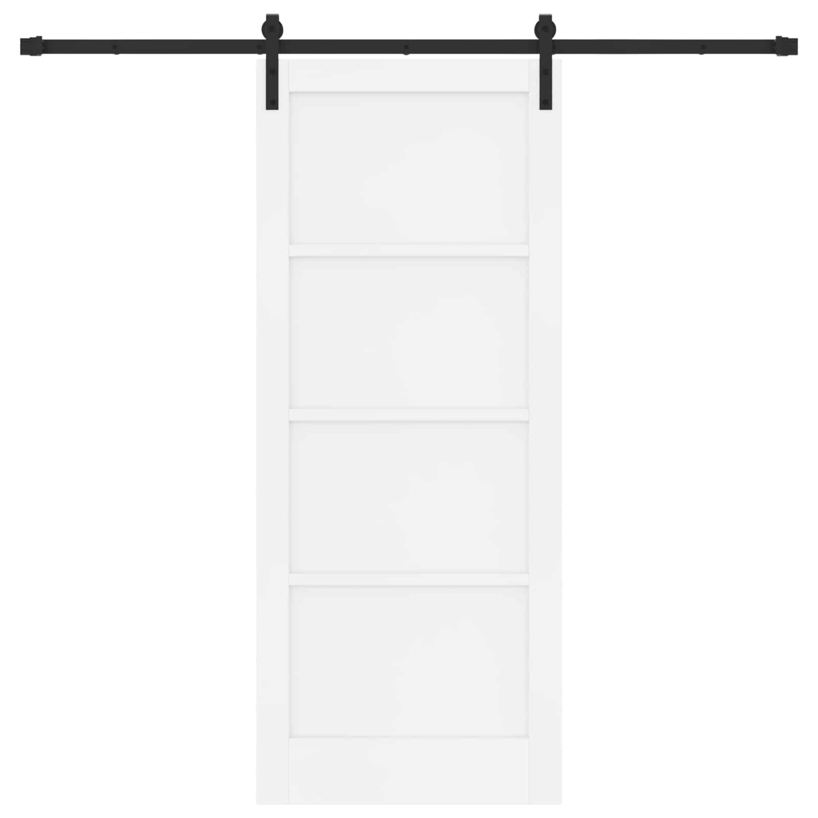 vidaXL Drzwi przesuwne Biały 83 x 202 cm Lite drewno sosnowe