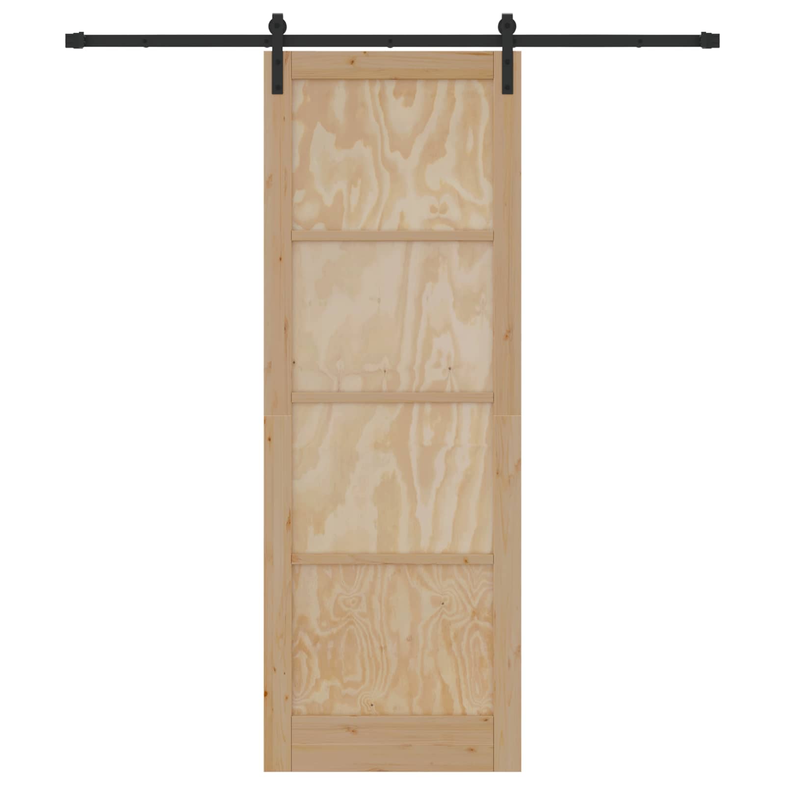 vidaXL Drzwi przesuwne naturalny 83 x 232 cm Lite drewno sosnowe