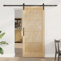 vidaXL Drzwi przesuwne naturalny 86 x 198,5 cm Lite drewno sosnowe