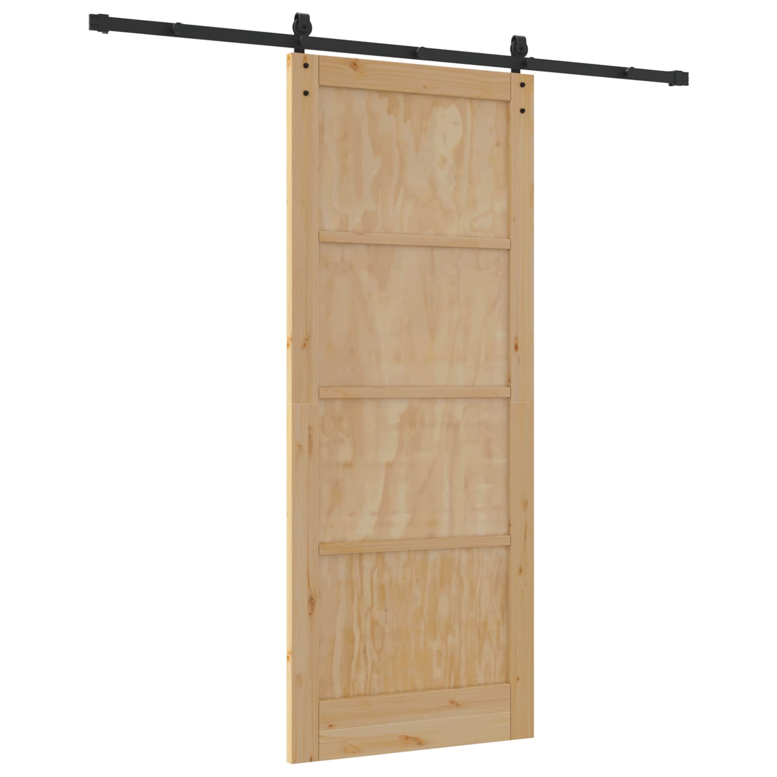 vidaXL Drzwi przesuwne naturalny 86 x 211 cm Lite drewno sosnowe