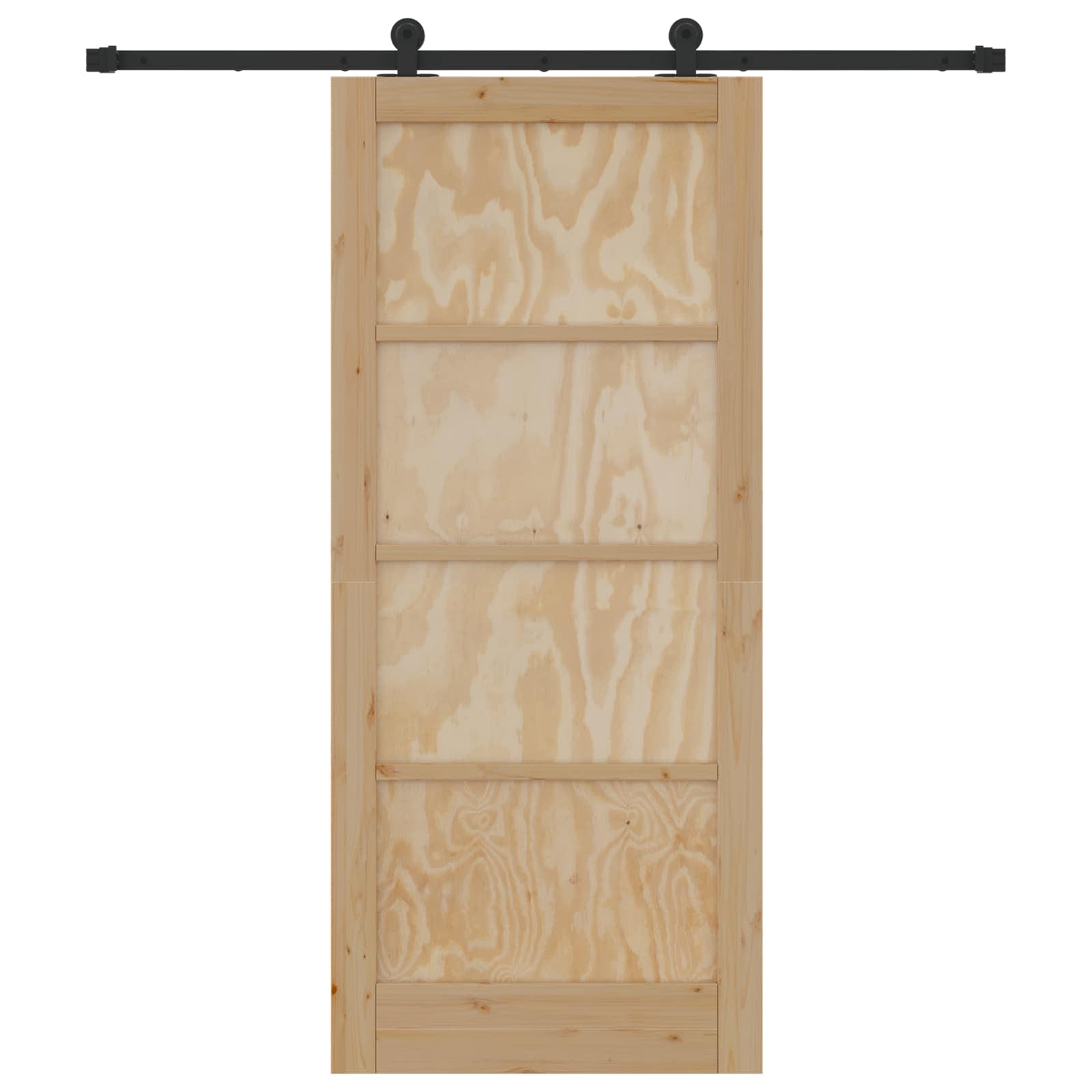 vidaXL Drzwi przesuwne Naturalny i czarny 86 x 198,5 cm