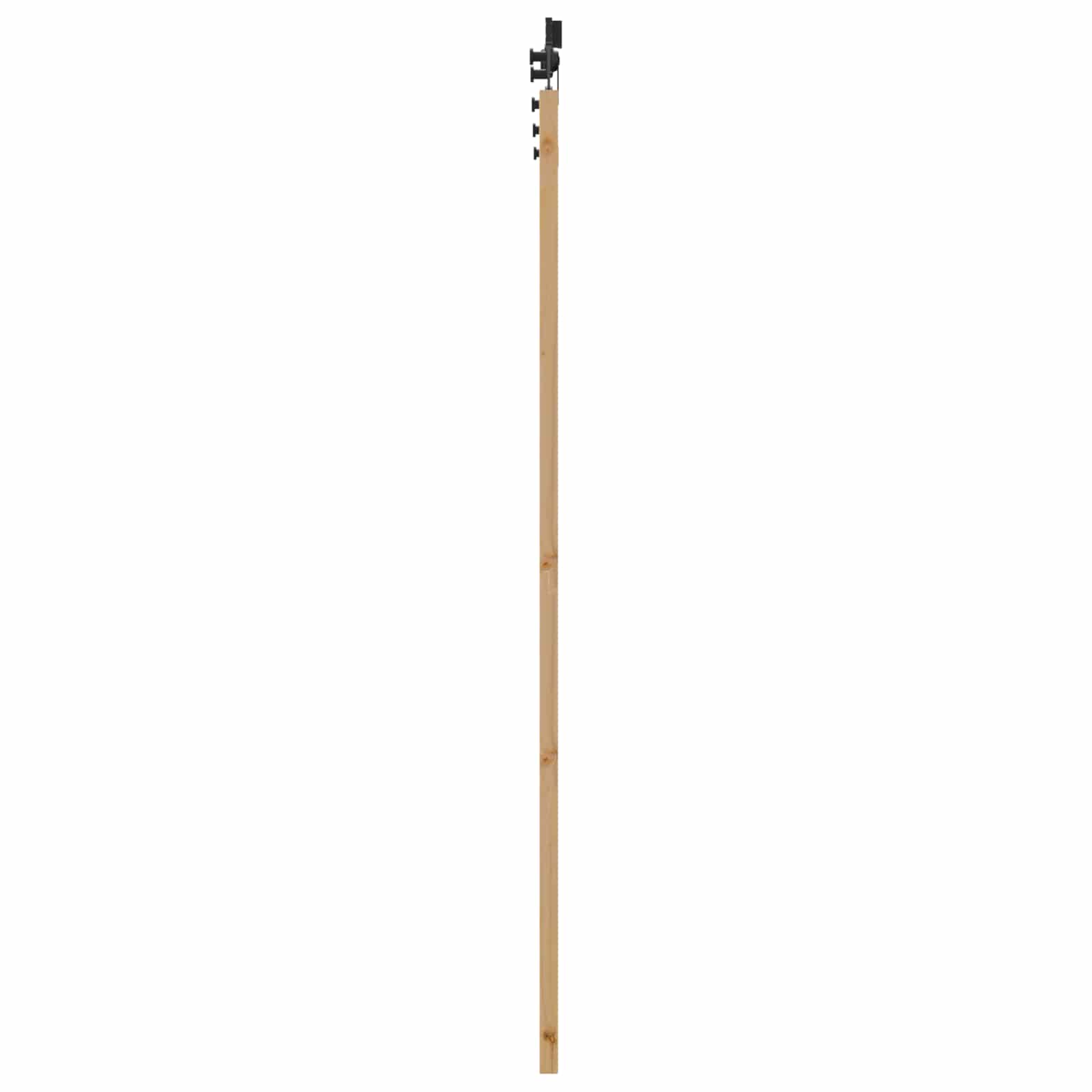 vidaXL Drzwi przesuwne Naturalny i czarny 86 x 198,5 cm