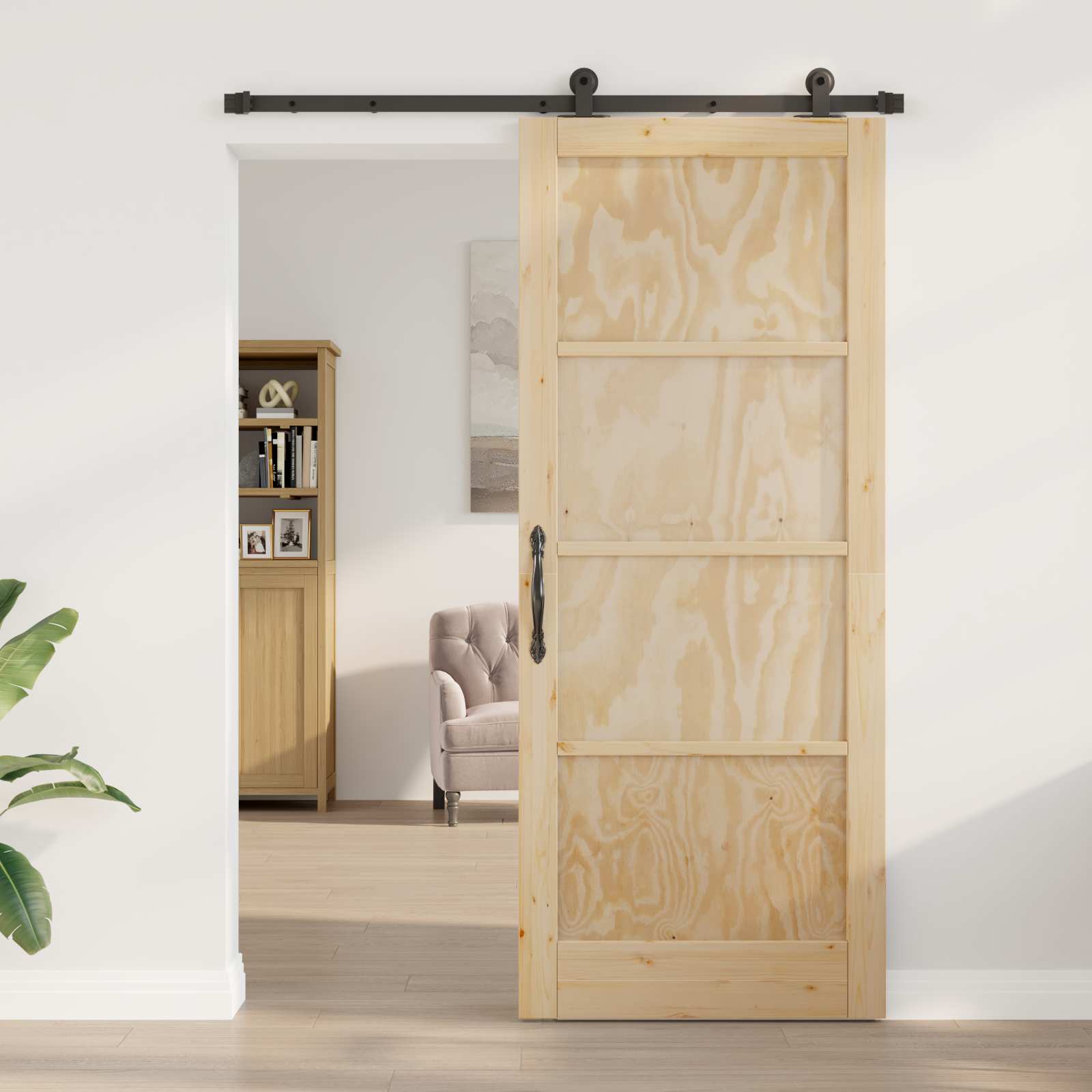 vidaXL Drzwi przesuwne ORKDAL naturalny 86 x 211 cm