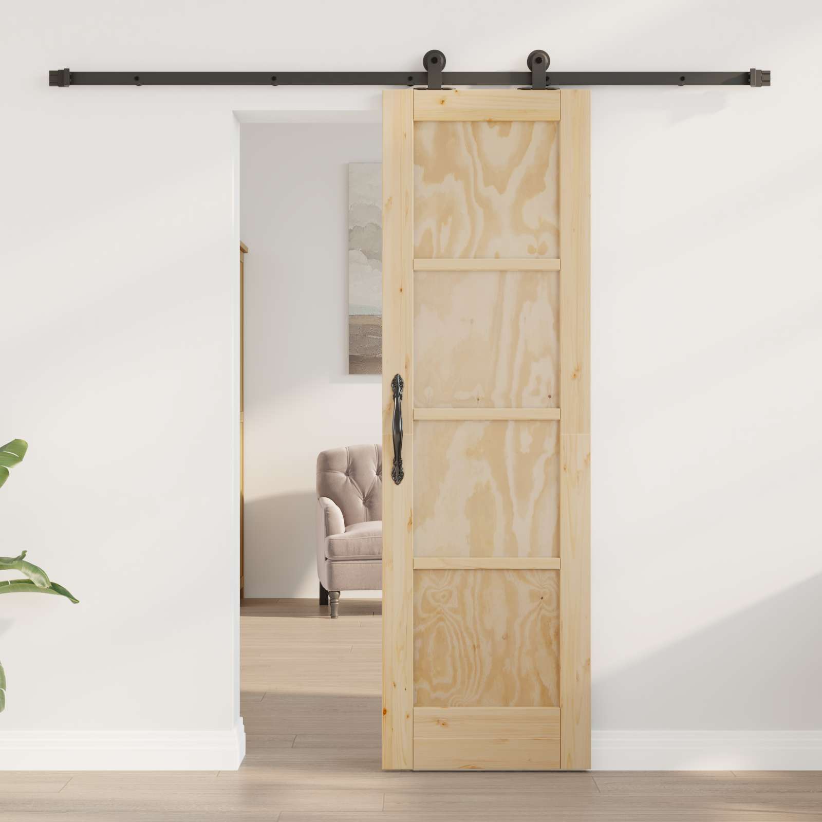 vidaXL Drzwi przesuwne ORKDAL naturalny 61 x 198,5 cm