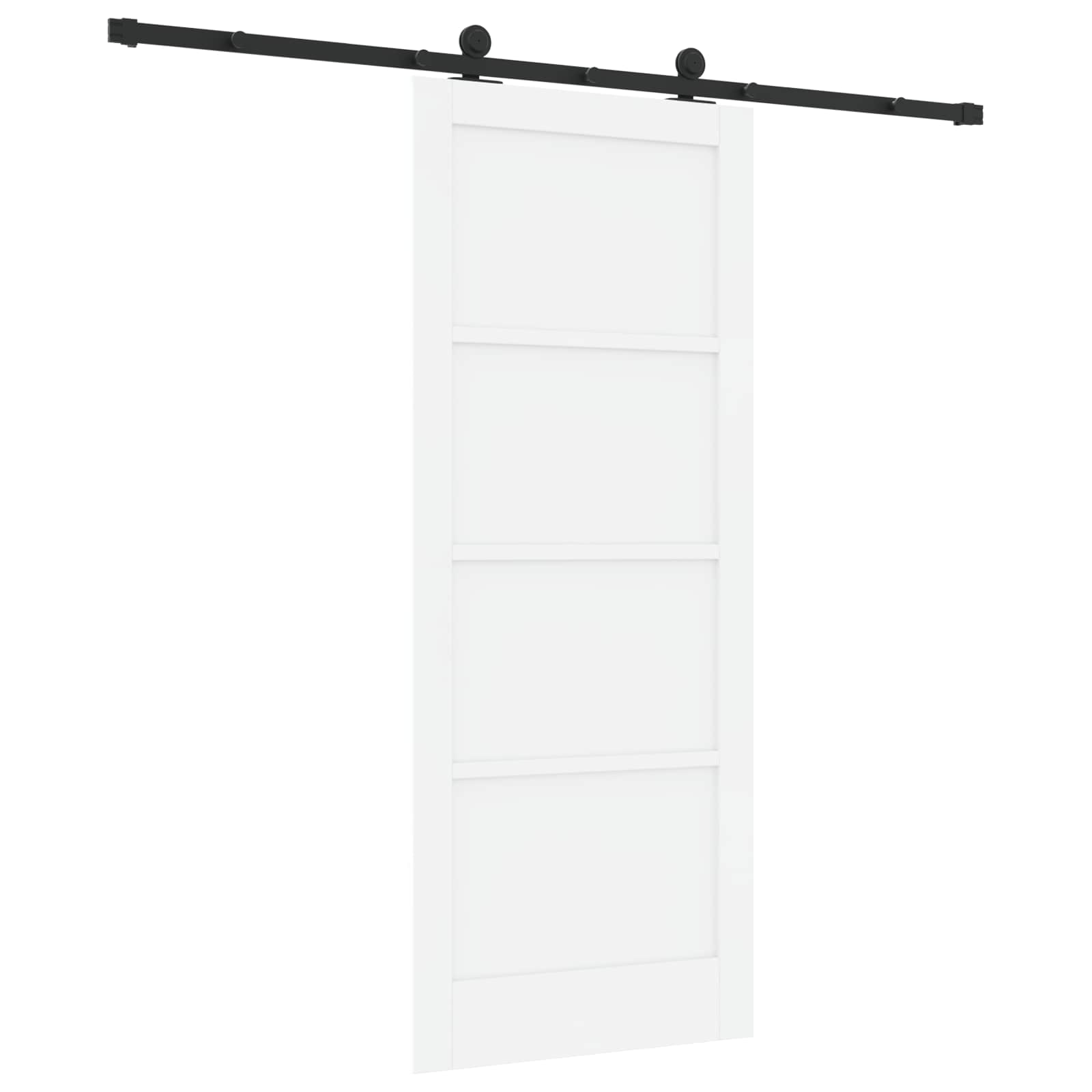 vidaXL Drzwi przesuwne ORKDAL Biały 83 x 202 cm Lite drewno sosnowe