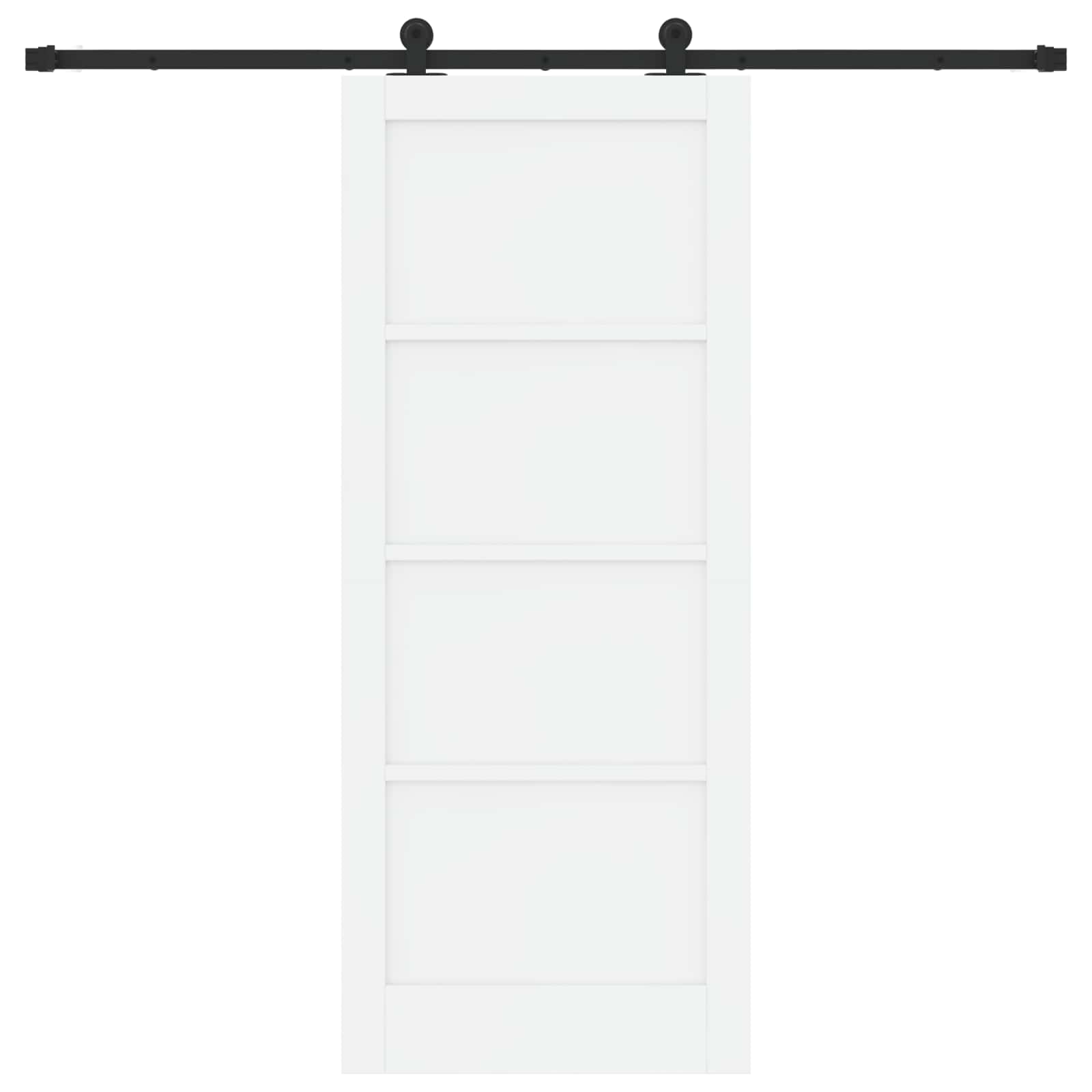 vidaXL Drzwi przesuwne ORKDAL Biały 83 x 202 cm Lite drewno sosnowe