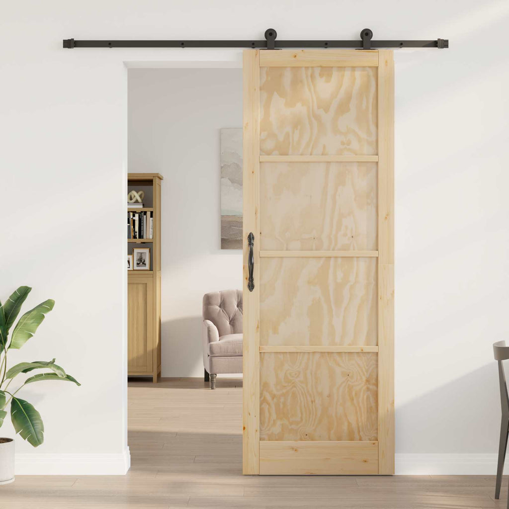vidaXL Drzwi przesuwne ORKDAL naturalny 83 x 232 cm