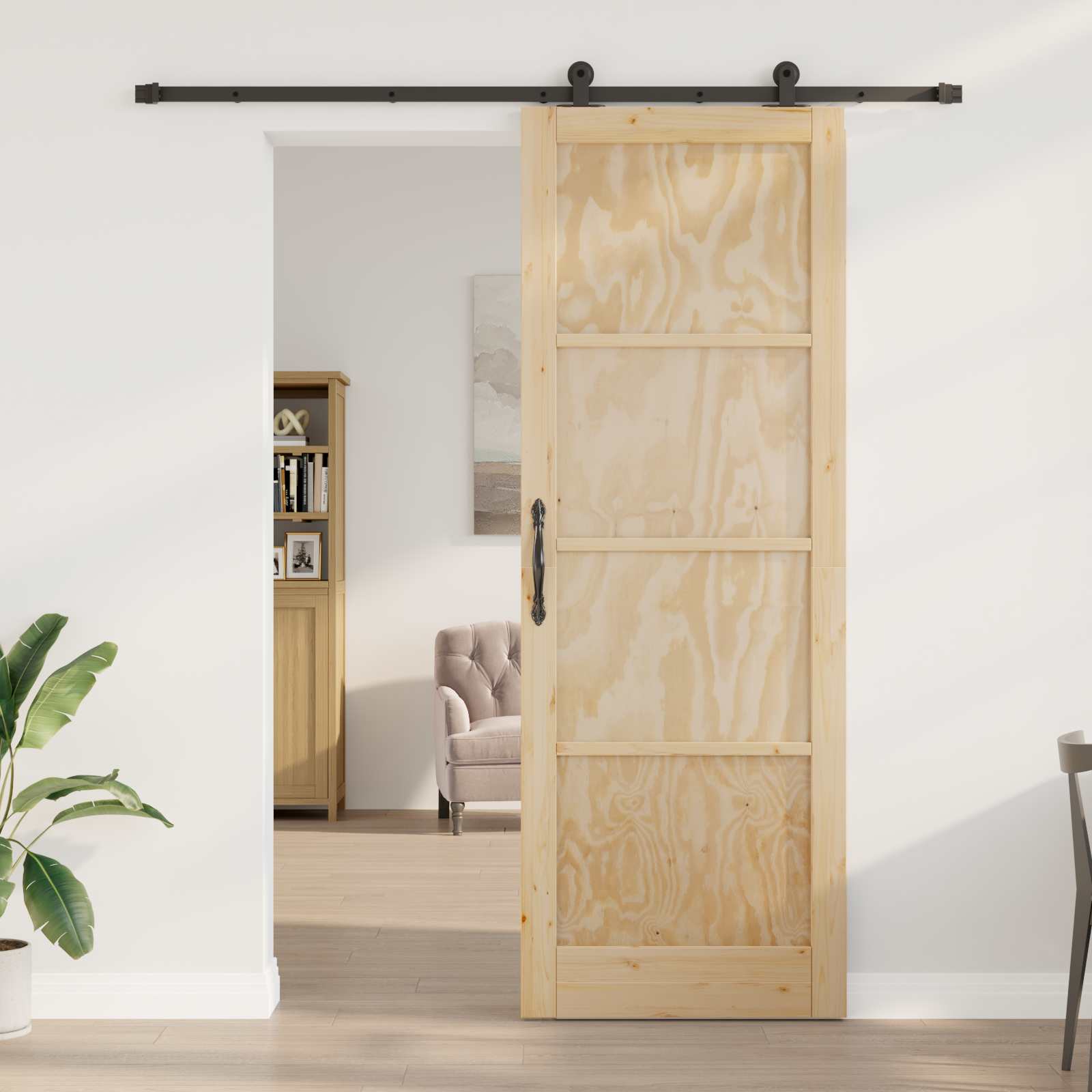 vidaXL Drzwi przesuwne ORKDAL naturalny 83 x 232 cm