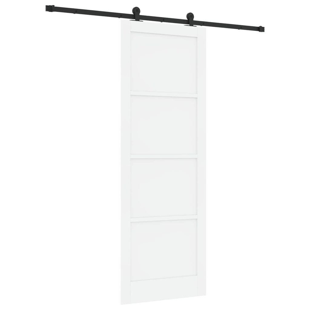 vidaXL Drzwi przesuwne ORKDAL Biały 83 x 232 cm Lite drewno sosnowe