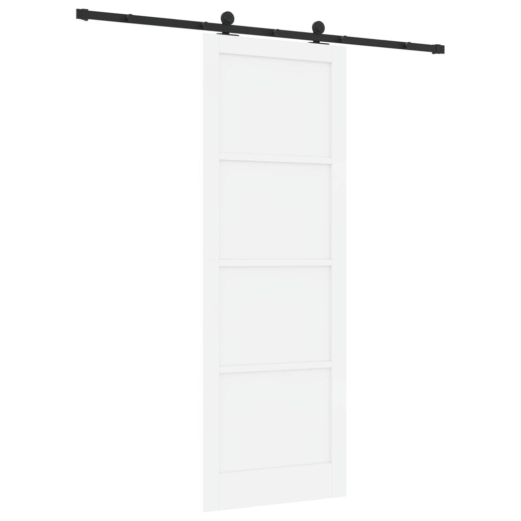 vidaXL Drzwi przesuwne ORKDAL Biały 83 x 232 cm Lite drewno sosnowe