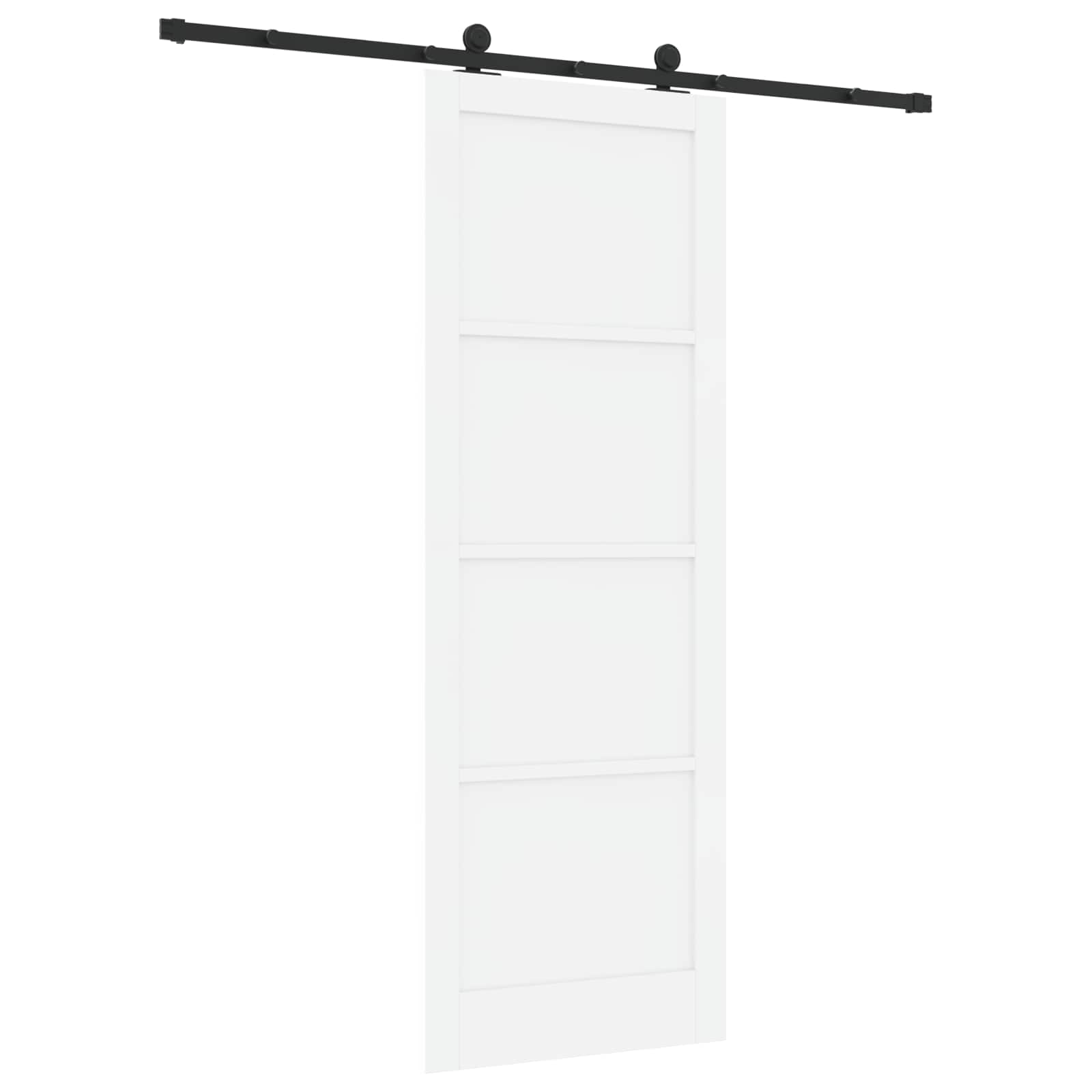 vidaXL Drzwi przesuwne ORKDAL Biały 83 x 232 cm Lite drewno sosnowe