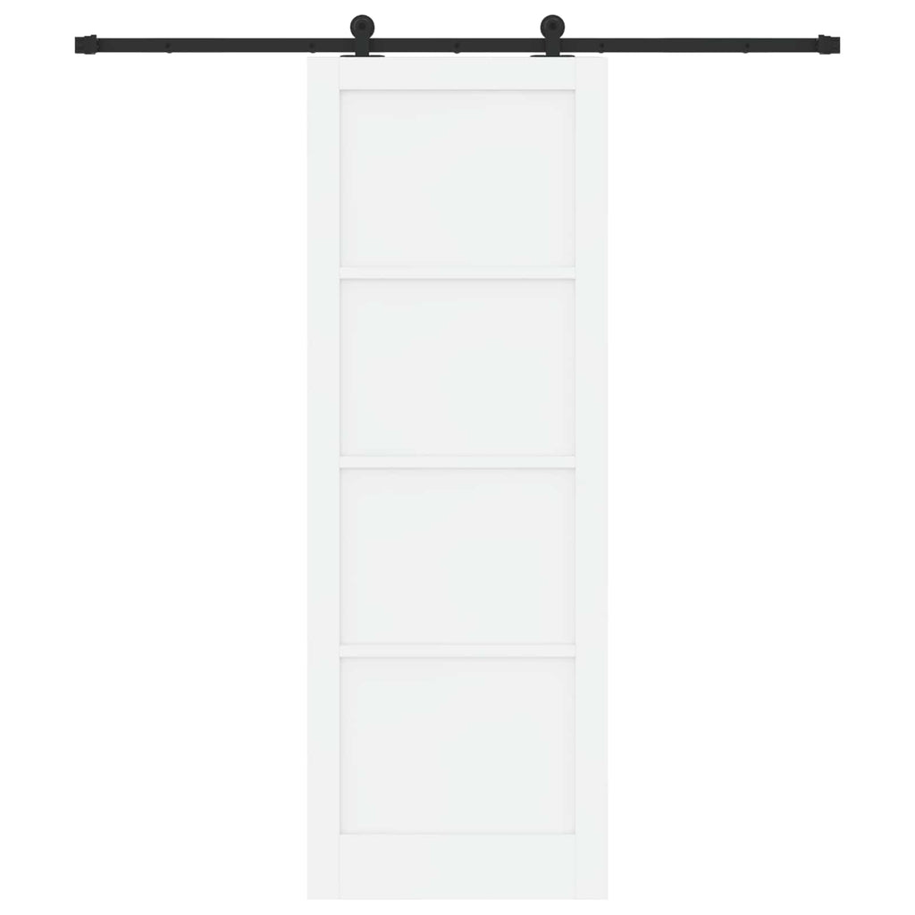vidaXL Drzwi przesuwne ORKDAL Biały 83 x 232 cm Lite drewno sosnowe