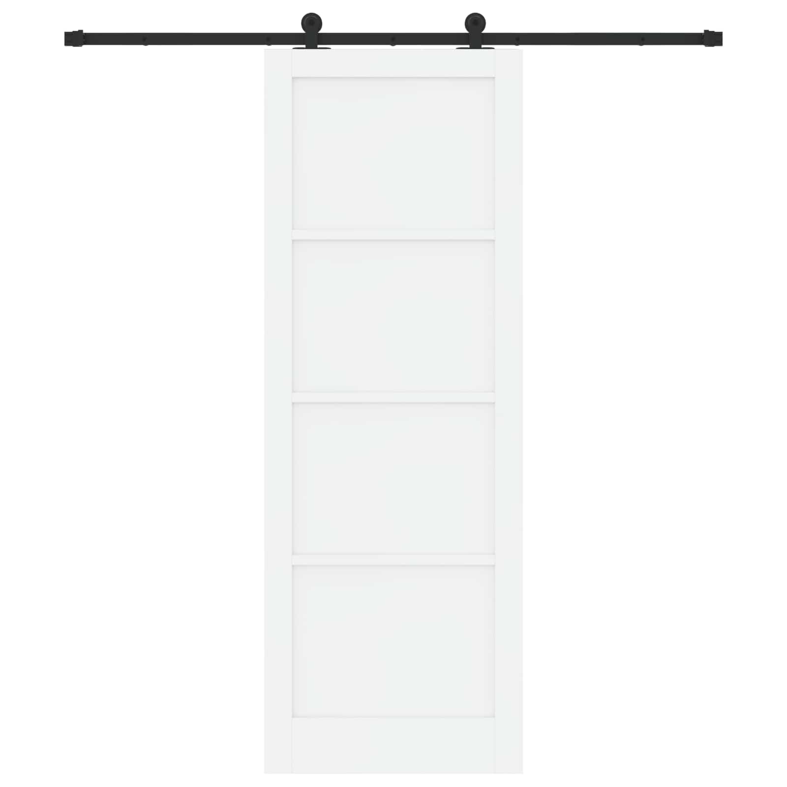 vidaXL Drzwi przesuwne ORKDAL Biały 83 x 232 cm Lite drewno sosnowe