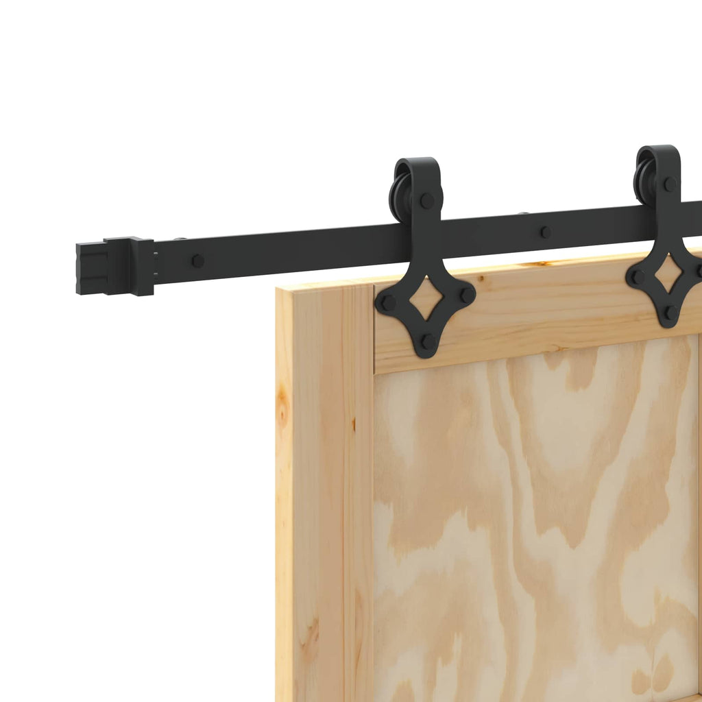 vidaXL Drzwi przesuwne Naturalny i czarny 73,5 x 211 cm