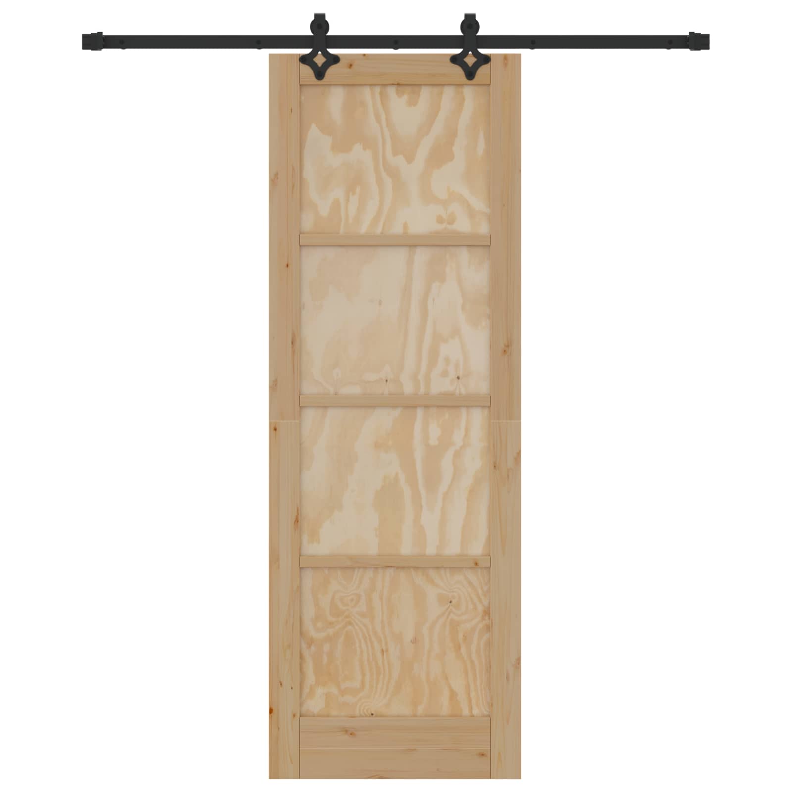 vidaXL Drzwi przesuwne Naturalny i czarny 73,5 x 211 cm
