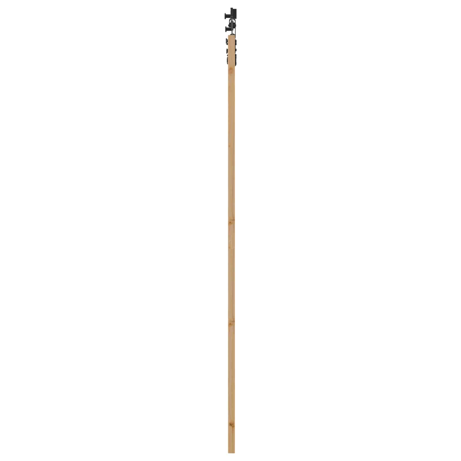 vidaXL Drzwi przesuwne Naturalny i czarny 83 x 232 cm