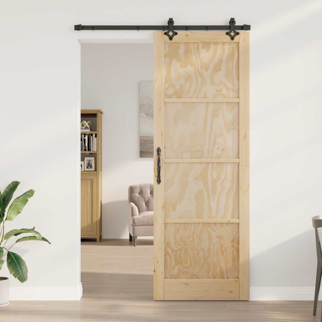vidaXL Drzwi przesuwne ORKDAL naturalny 83 x 232 cm