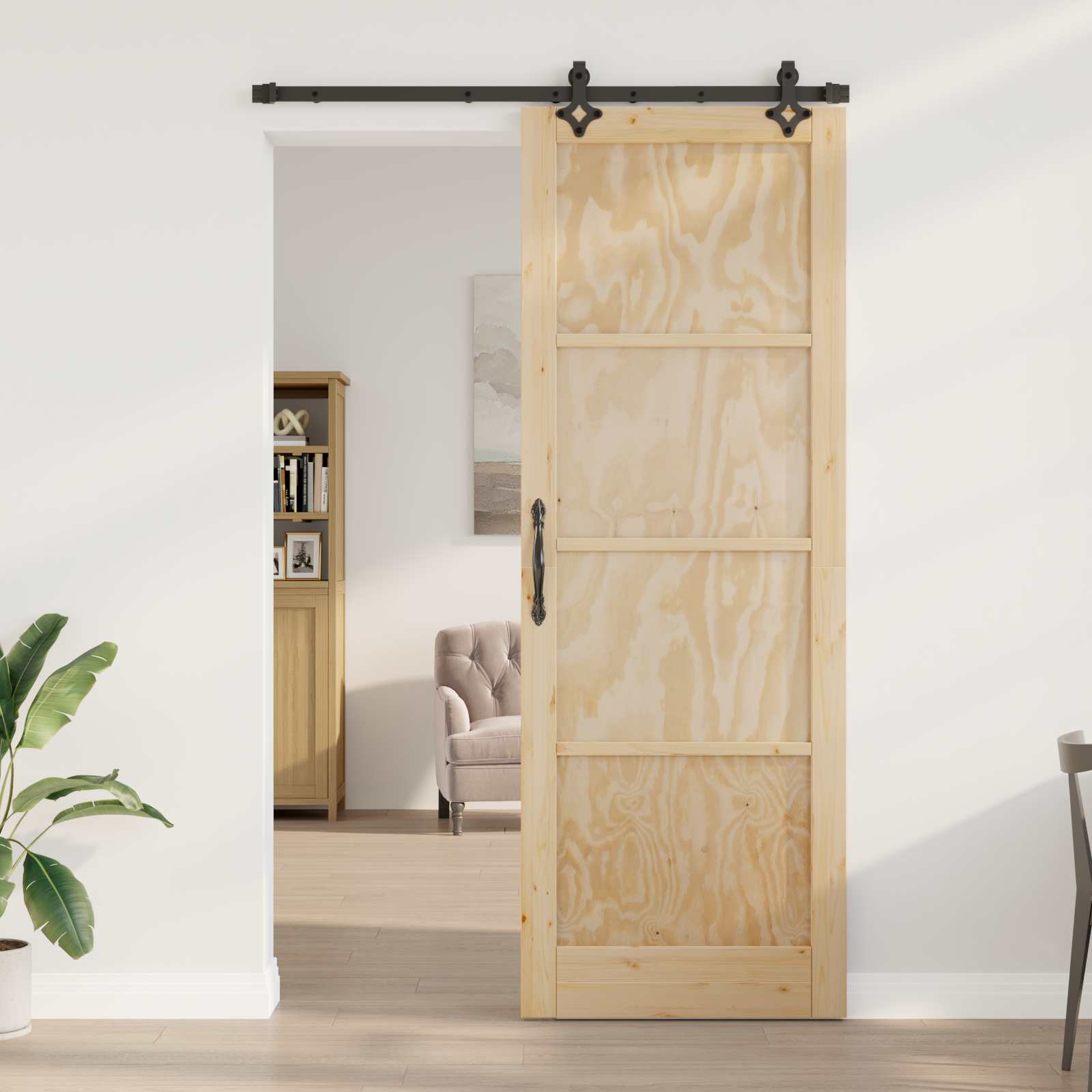 vidaXL Drzwi przesuwne ORKDAL naturalny 83 x 232 cm