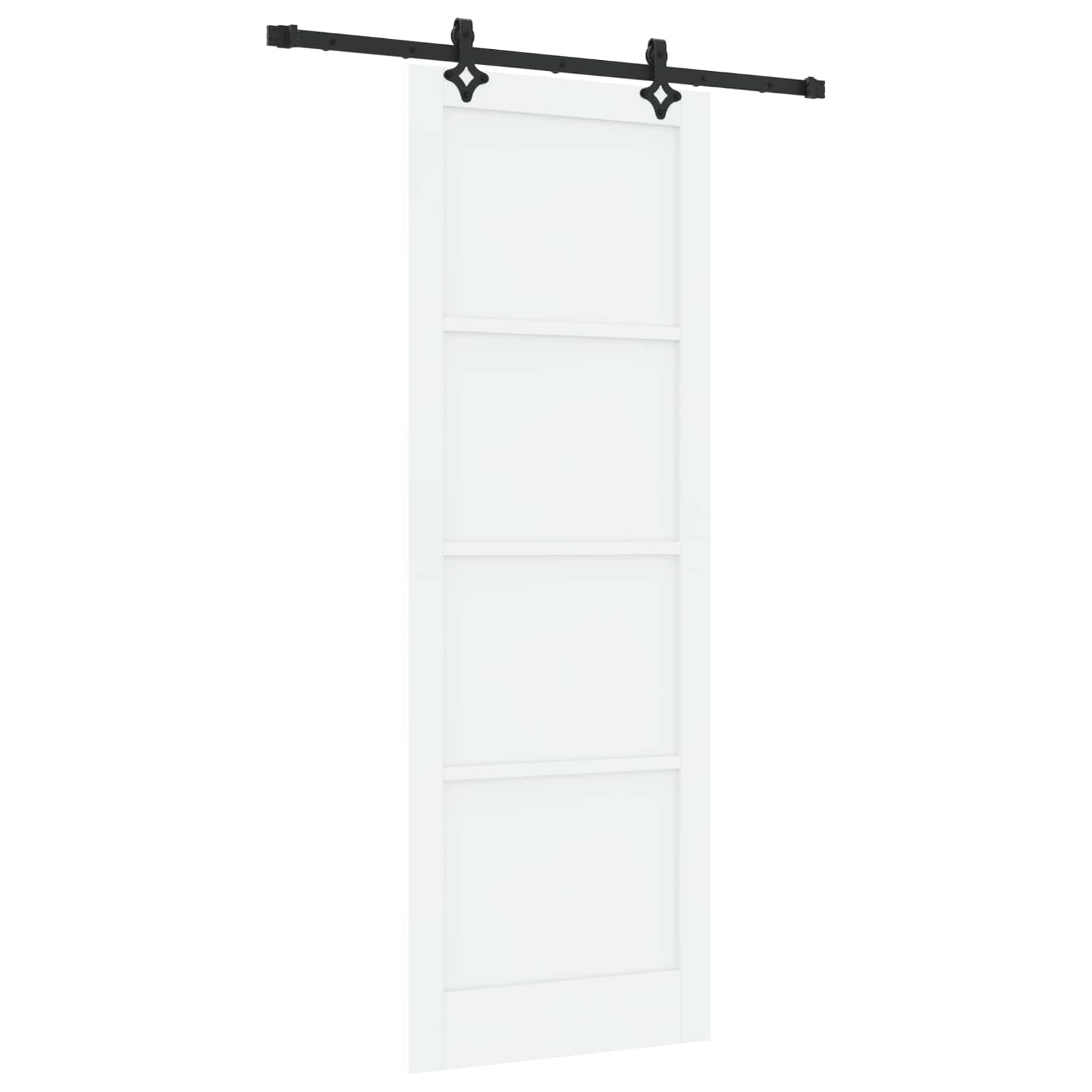 vidaXL Drzwi przesuwne ORKDAL Biały 83 x 232 cm Lite drewno sosnowe