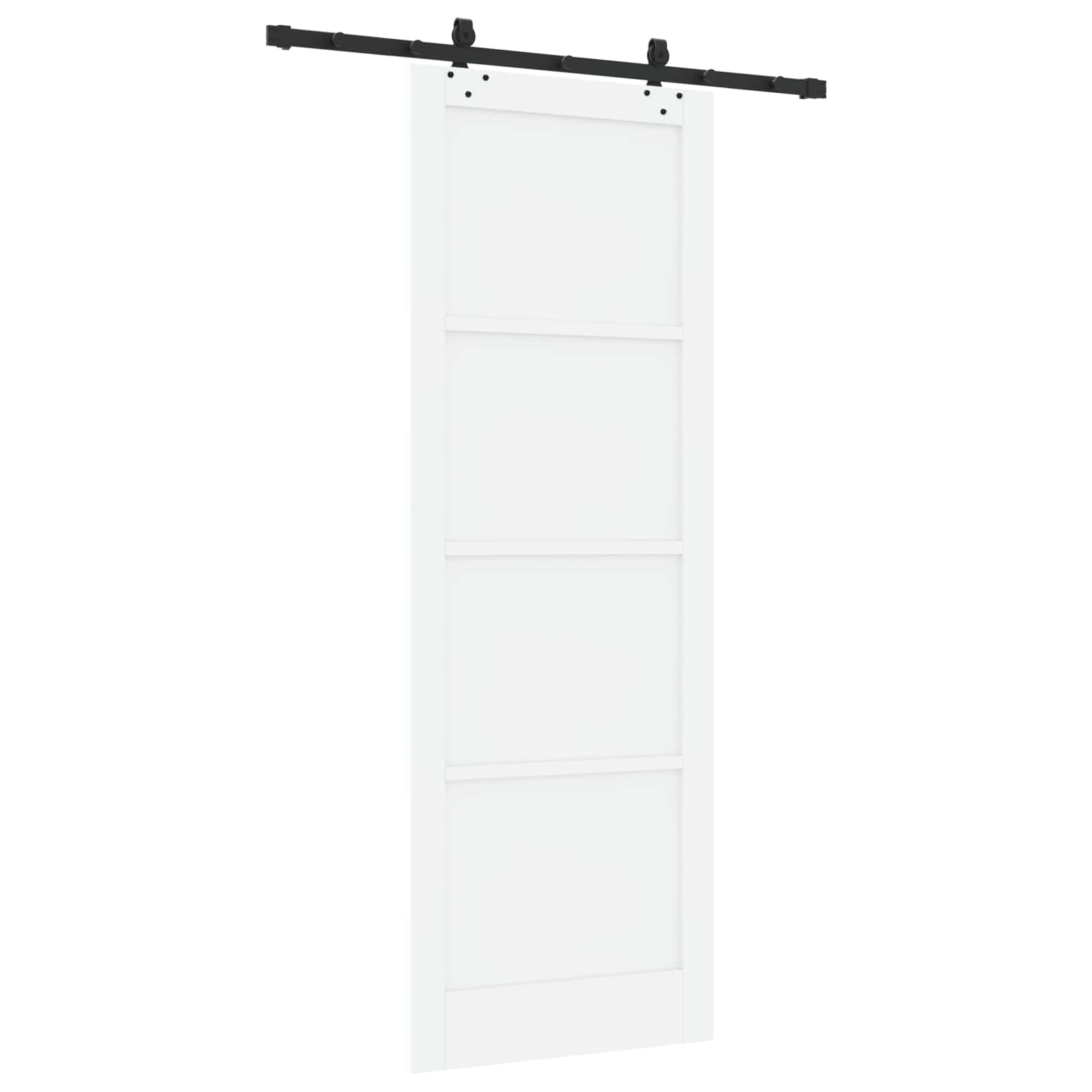 vidaXL Drzwi przesuwne ORKDAL Biały 83 x 232 cm Lite drewno sosnowe