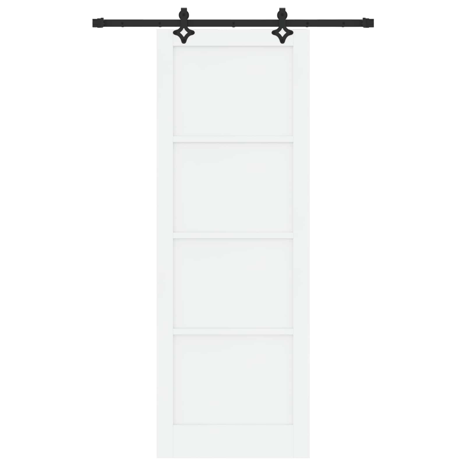 vidaXL Drzwi przesuwne ORKDAL Biały 83 x 232 cm Lite drewno sosnowe