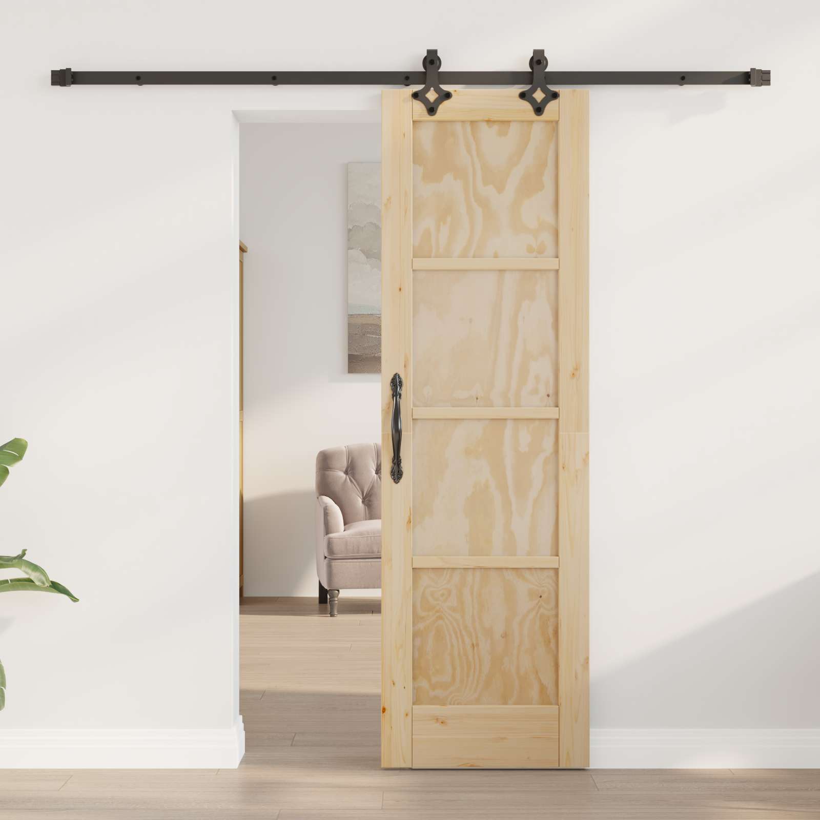 vidaXL Drzwi przesuwne ORKDAL naturalny 61 x 198,5 cm