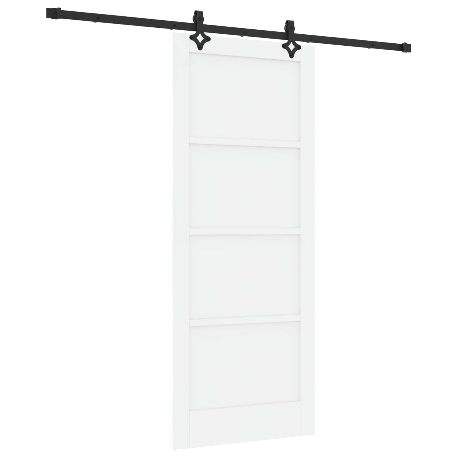 vidaXL Drzwi przesuwne ORKDAL Biały 83 x 202 cm Lite drewno sosnowe