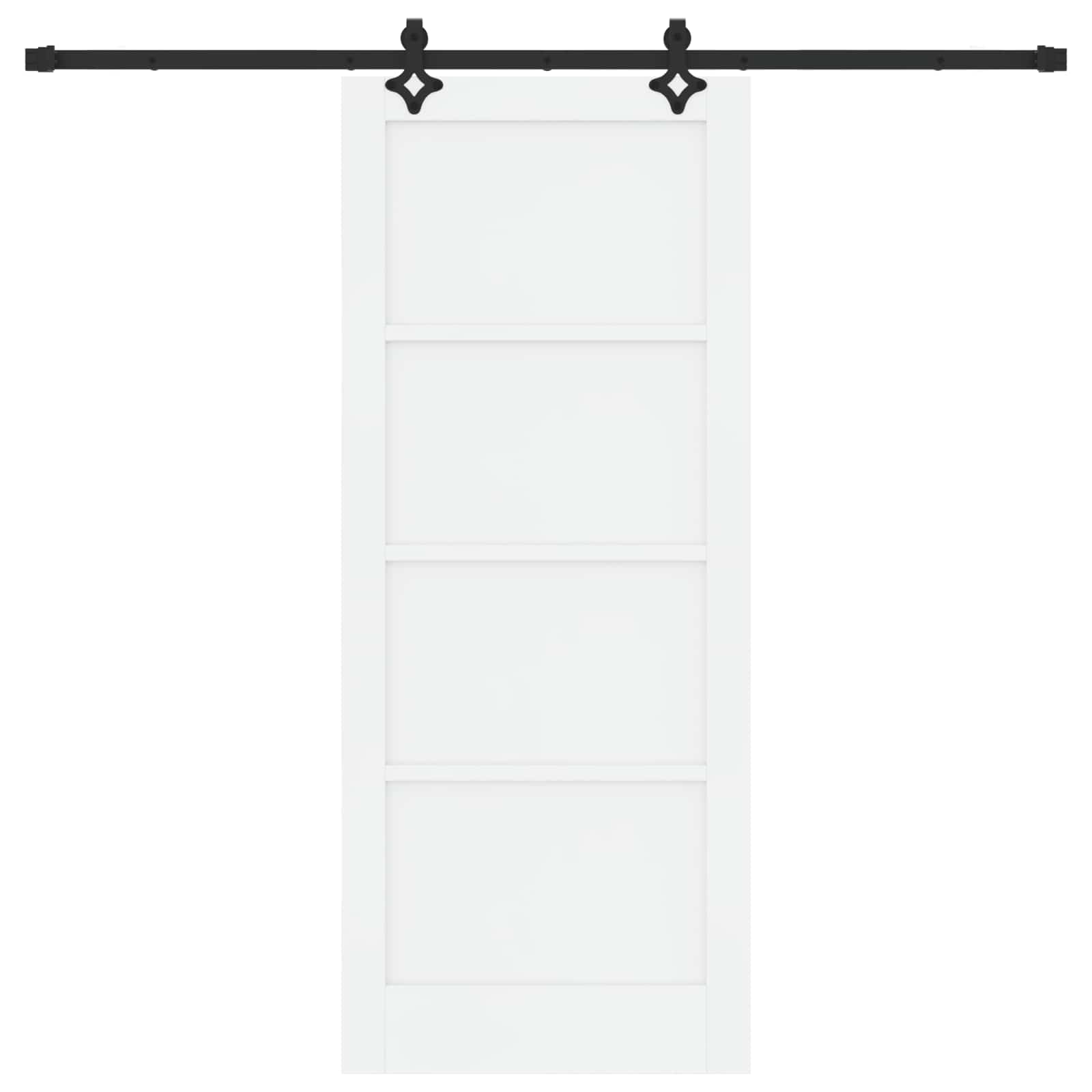 vidaXL Drzwi przesuwne ORKDAL Biały 83 x 202 cm Lite drewno sosnowe