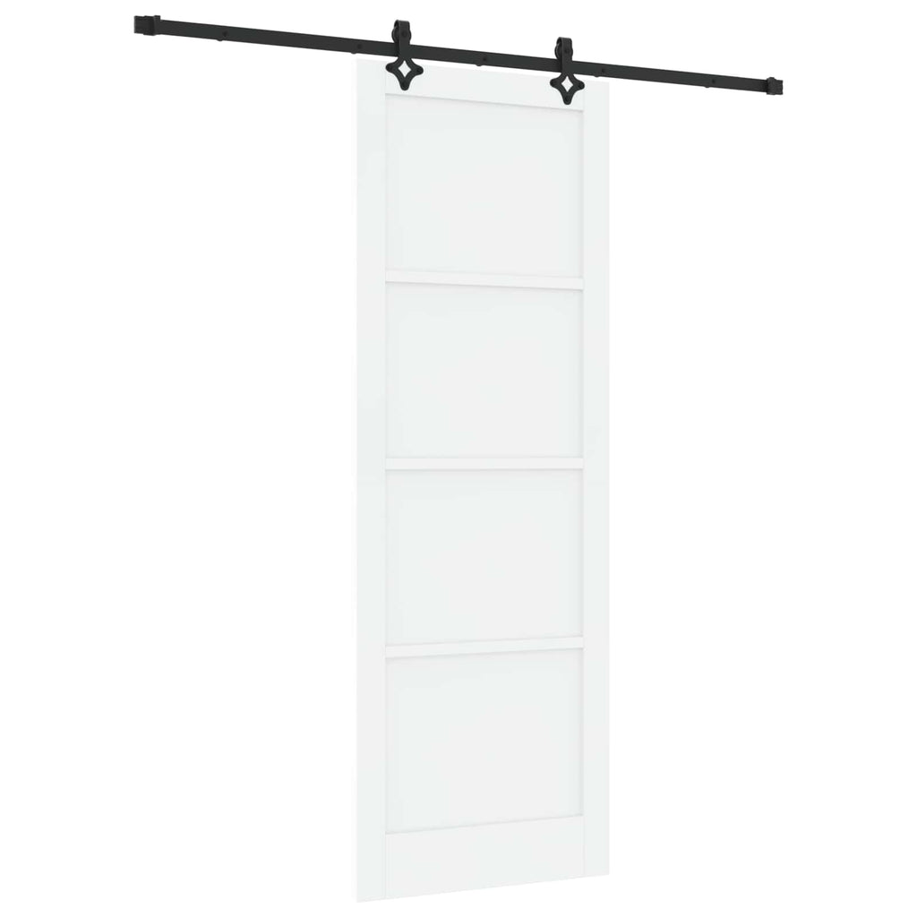 vidaXL Drzwi przesuwne ORKDAL Biały 83 x 232 cm Lite drewno sosnowe